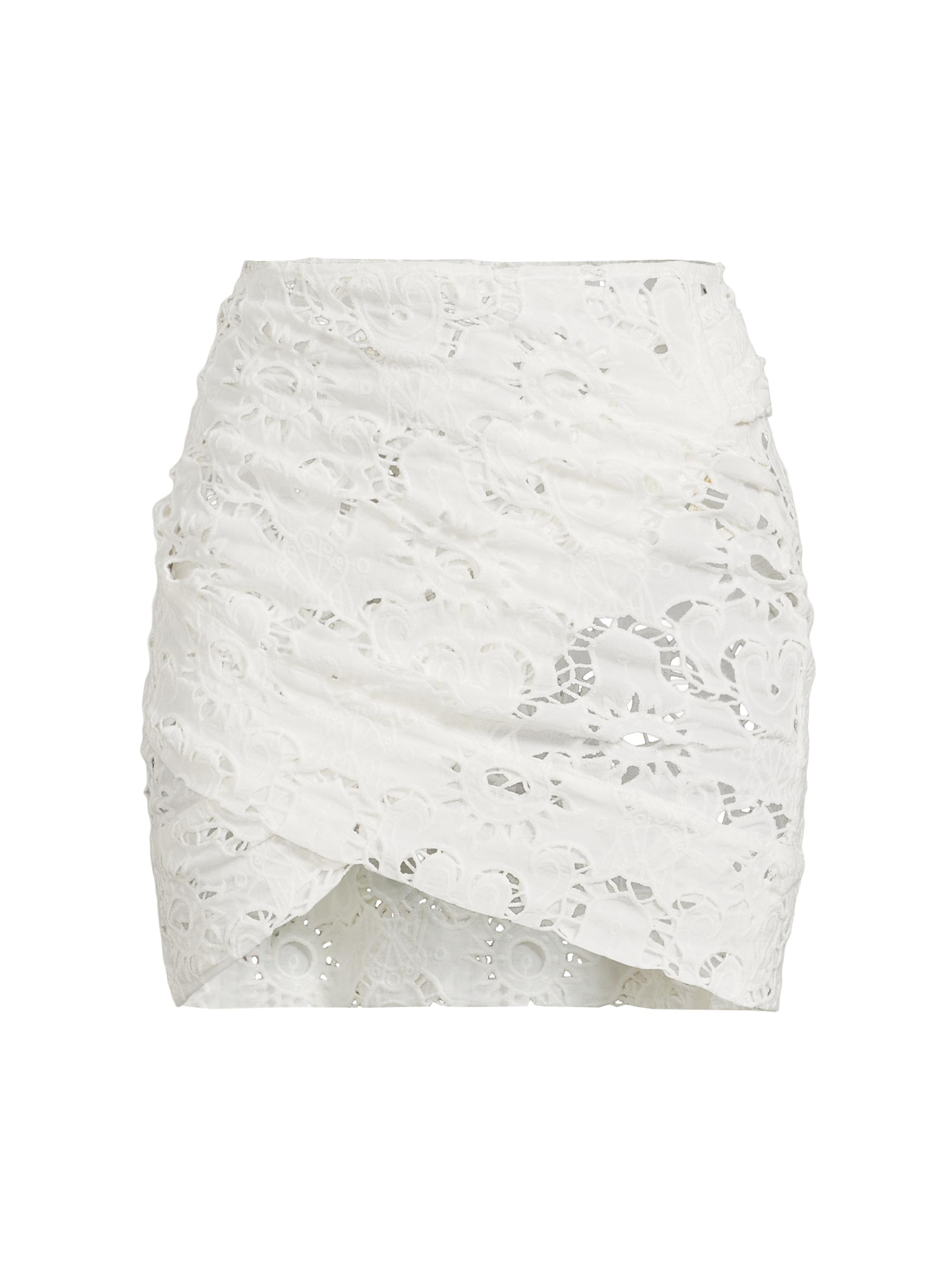 Farm Rio Women's Sun Eyelet Cover-Up Miniskirt - White