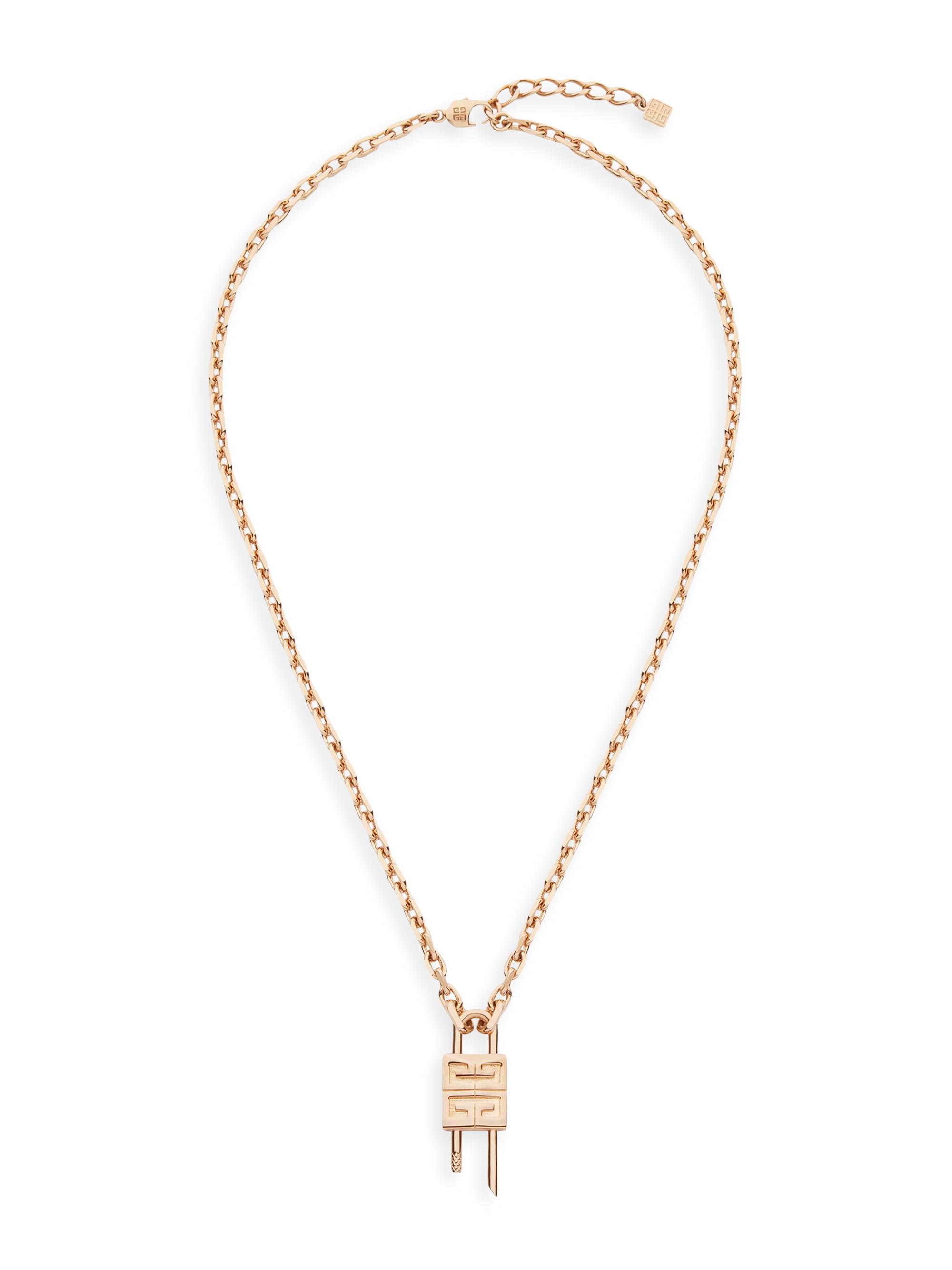 Givenchy Women's Lock Necklace in Metal - Rose Gold