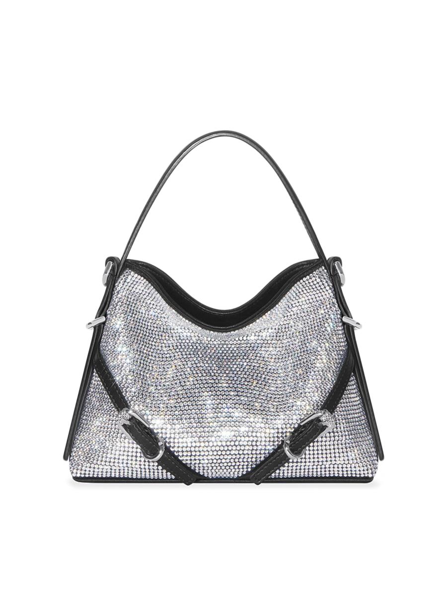 【関税＆送料込み】Givenchy Voyou Strass Embellished Mini S Givenchy Silver Voyou Strass Embellished Mini Shoulder Bag