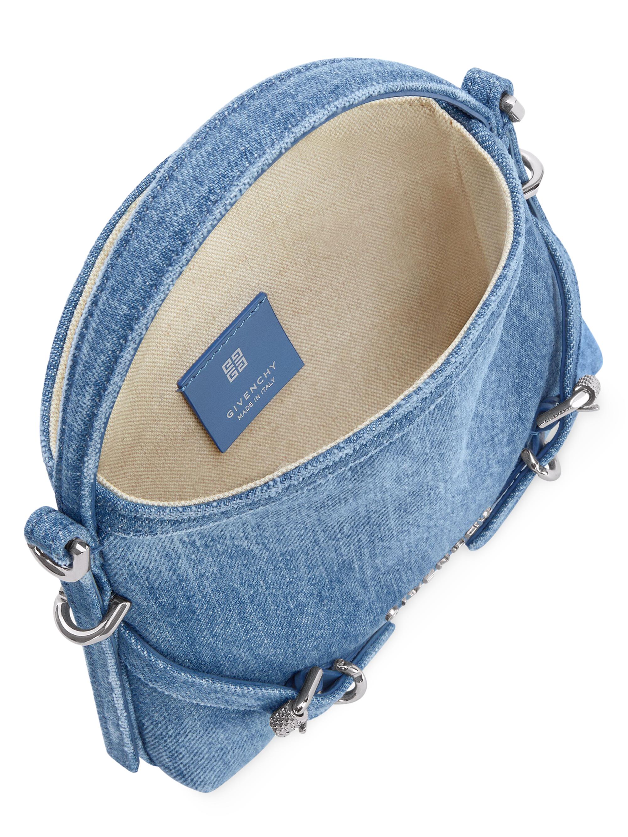 Givenchy Nano Voyou Top Handle Bag in Washed Denim | Saks Fifth Avenue