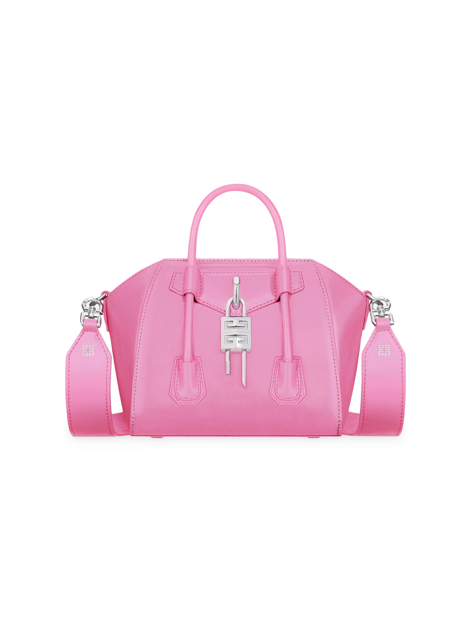 Givenchy Women's Antigona Toy Lock Top Handle Bag in Box Leather - Lipstick Pink
