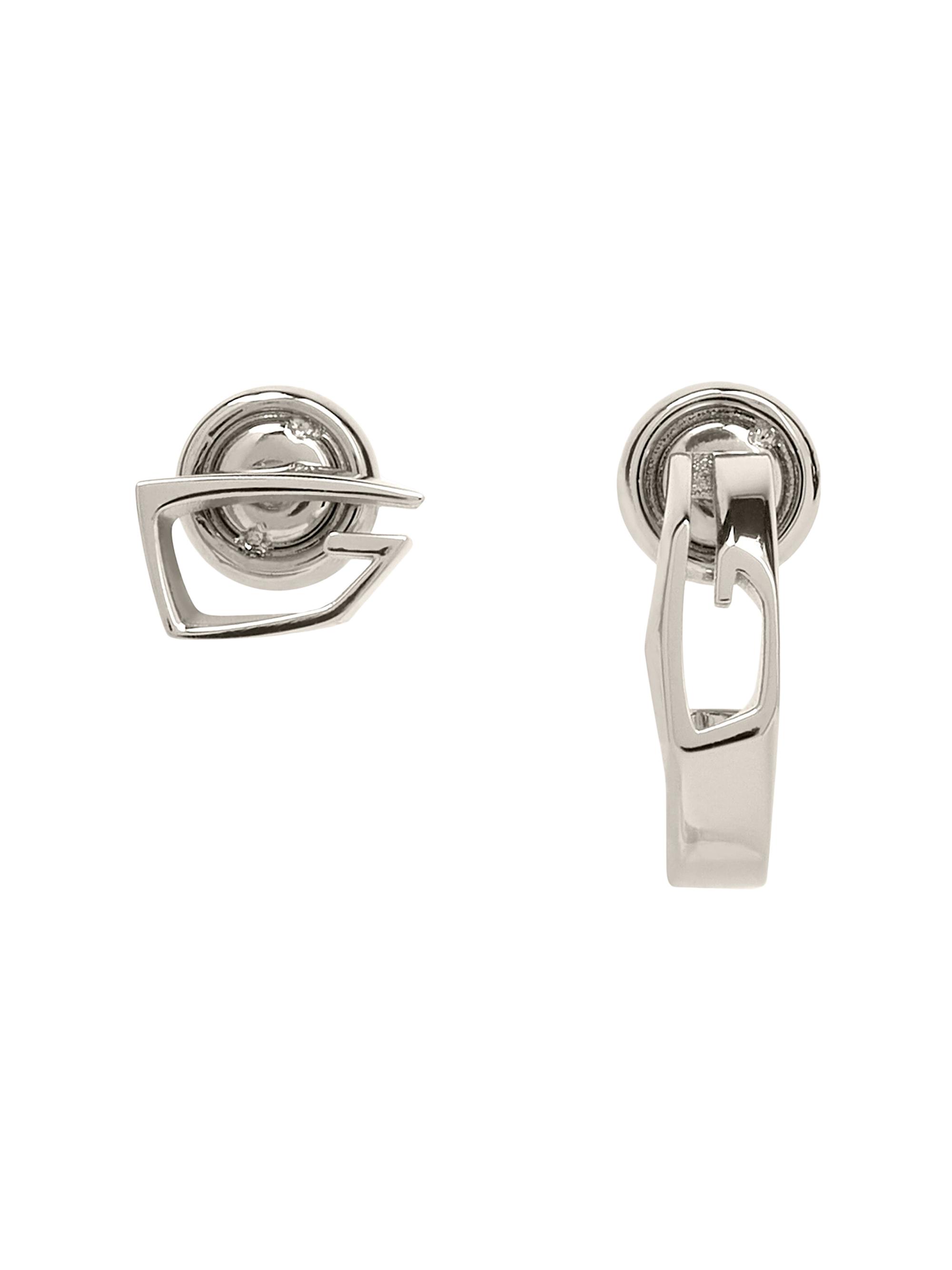 Givenchy Men's Cut Asymmetrical Earrings in Metal - Silvery