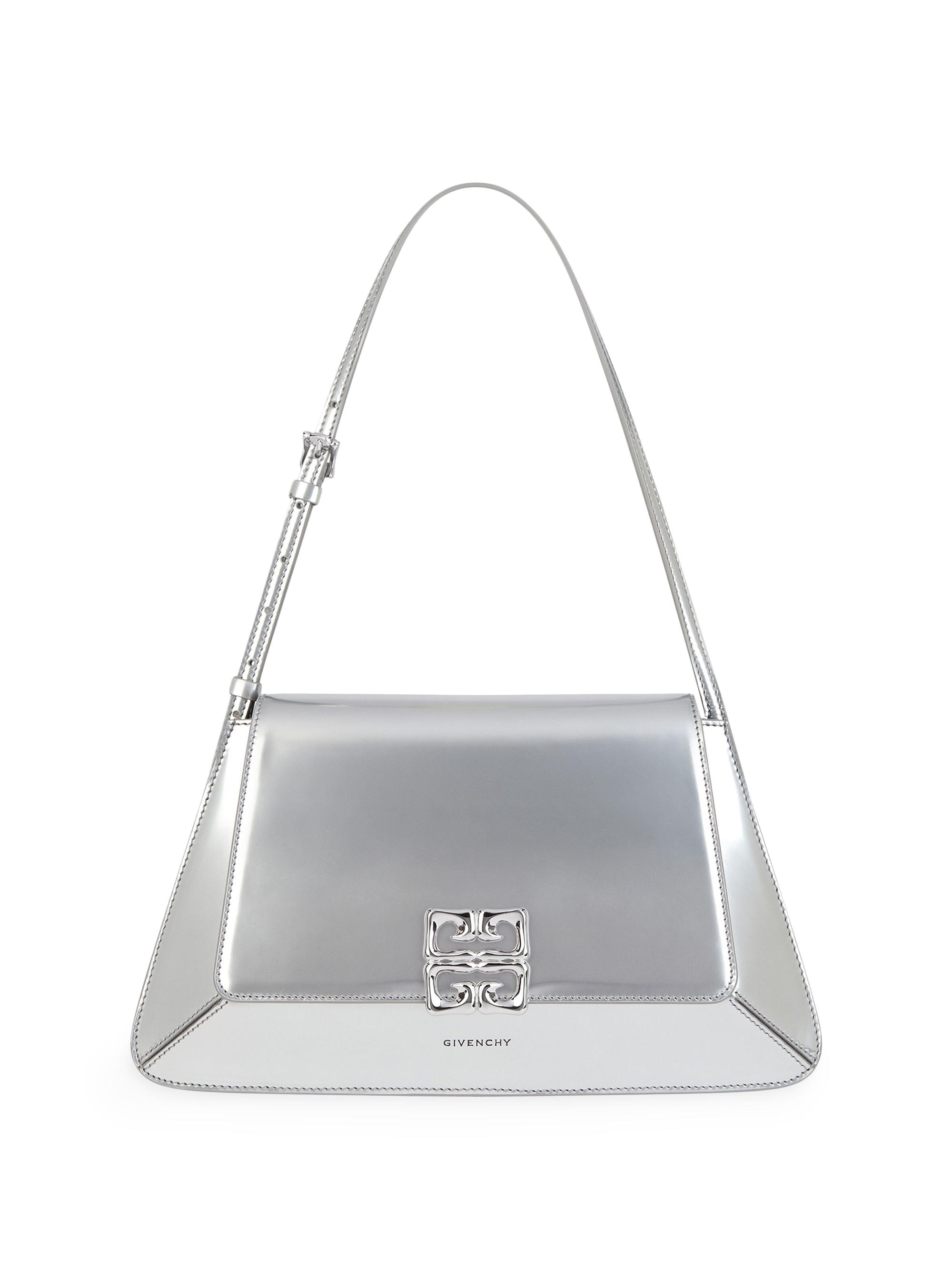 Givenchy Women's 4G Liquid Bag in Laminated Leather - Light Silvery