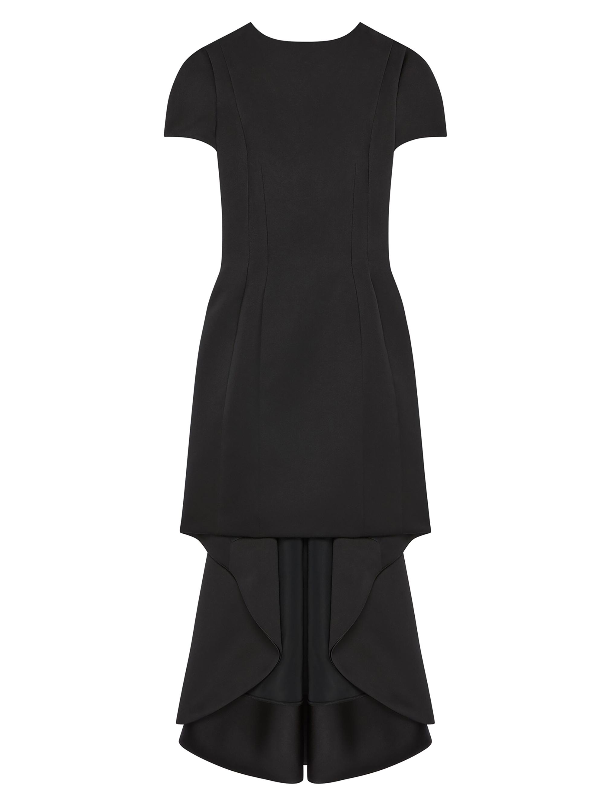 Givenchy Women's Asymmetric Dress in Satin with Crystals - Black