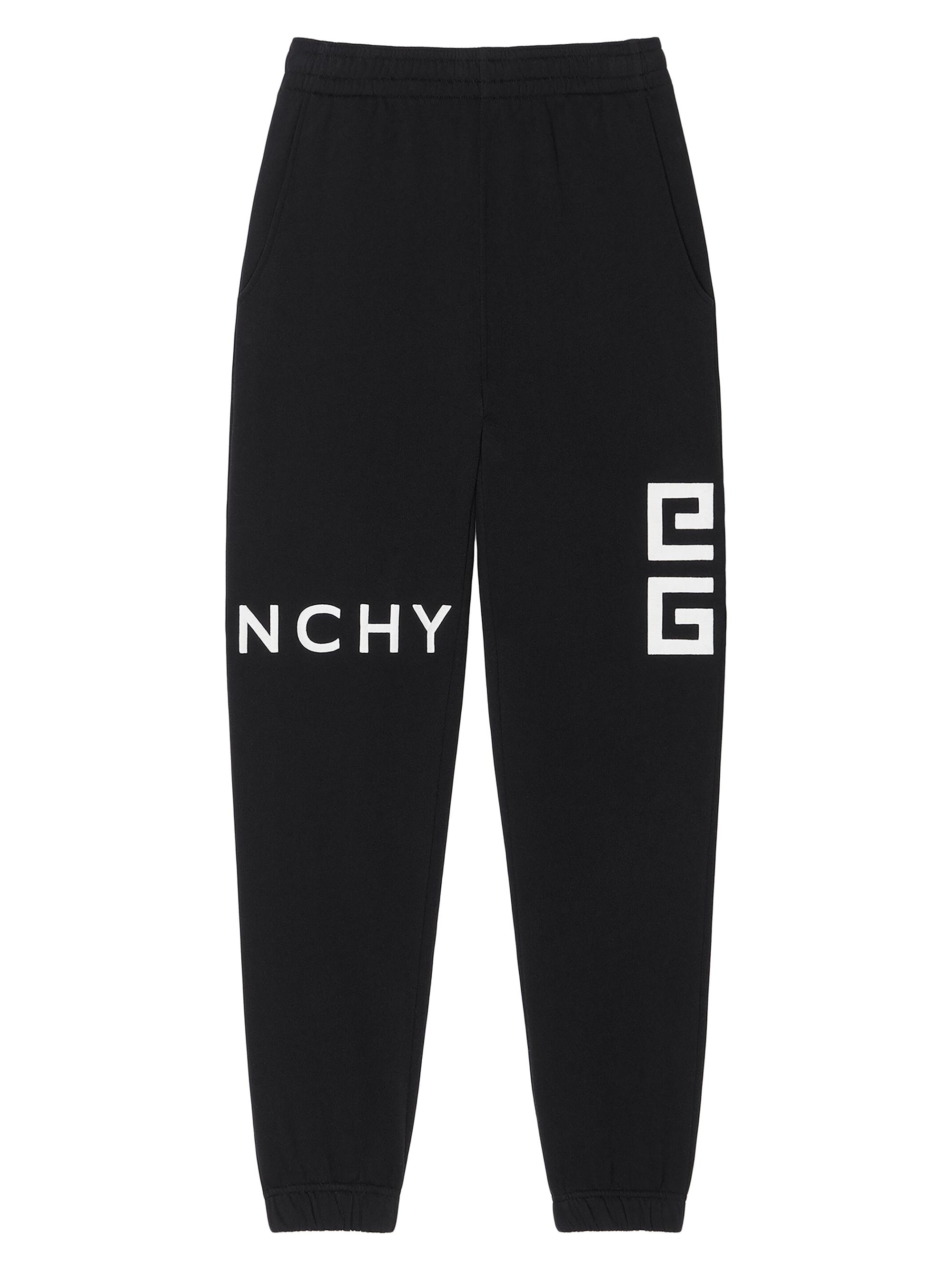 Givenchy Men's 4G Slim Fit Jogger Pants in Fleece - Black