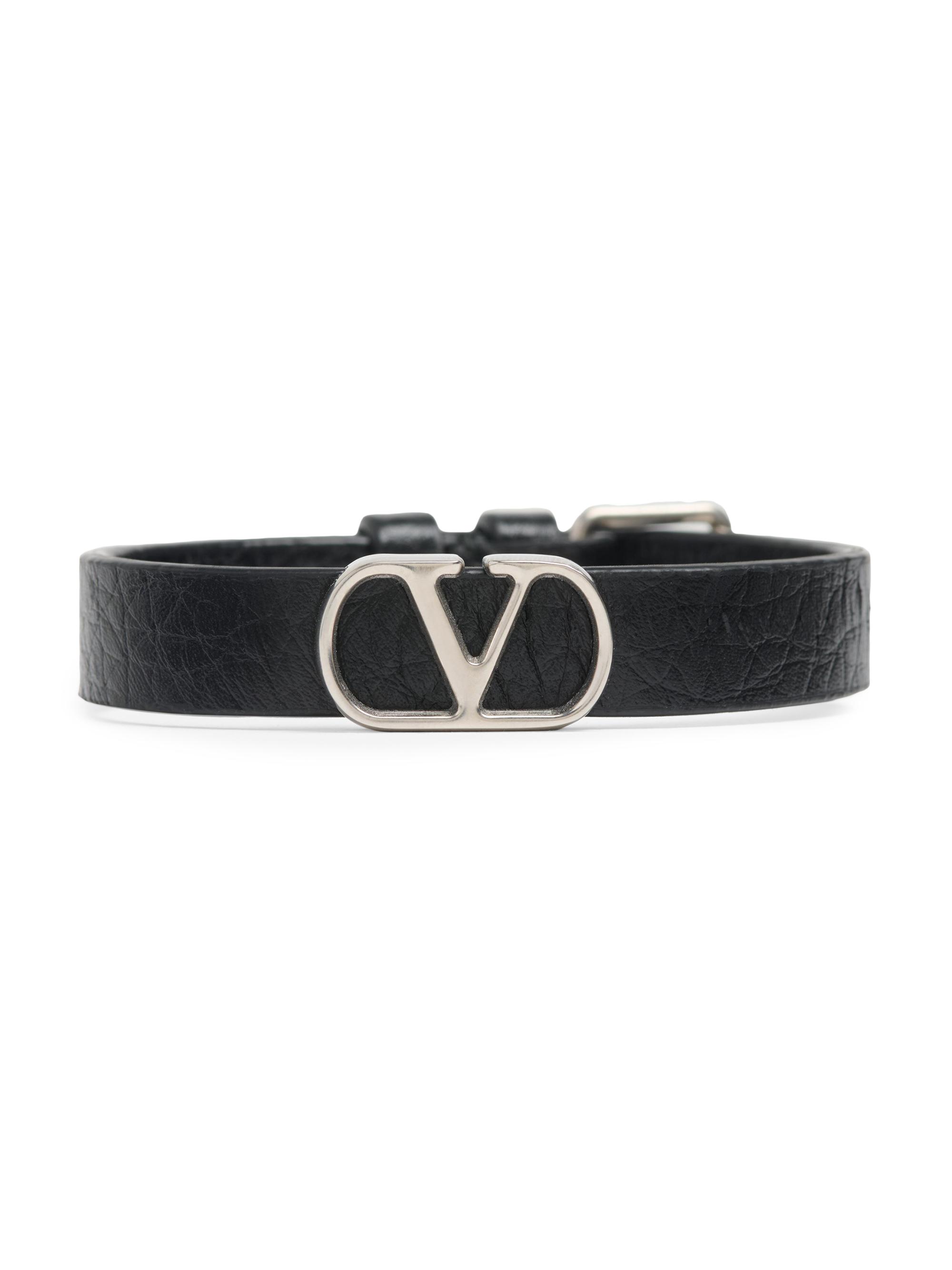 Valentino Garavani VLogo Signature Grainy Calfskin Bracelet | Saks