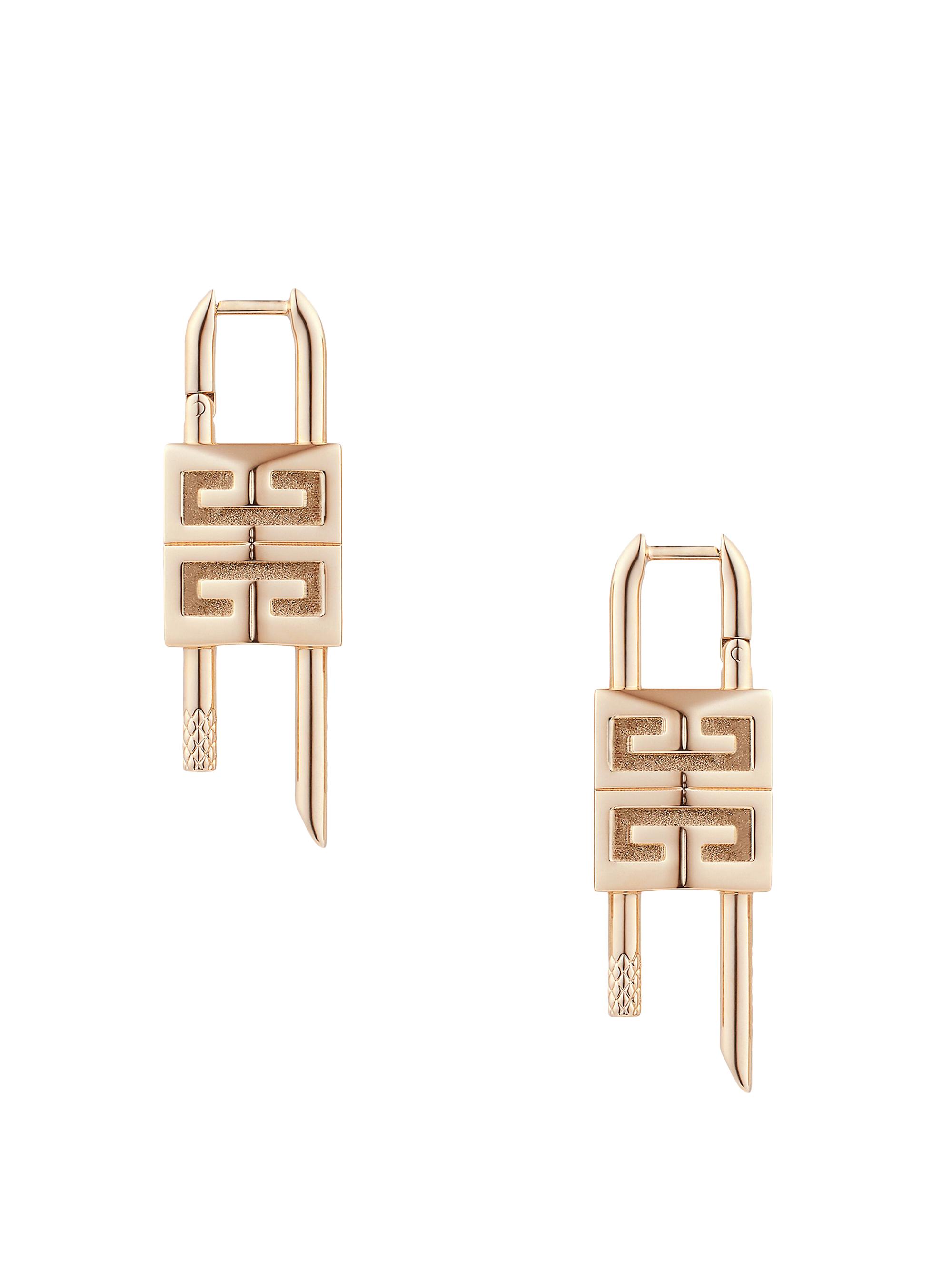 Givenchy Women's Lock Earrings in Metal - Rose Gold
