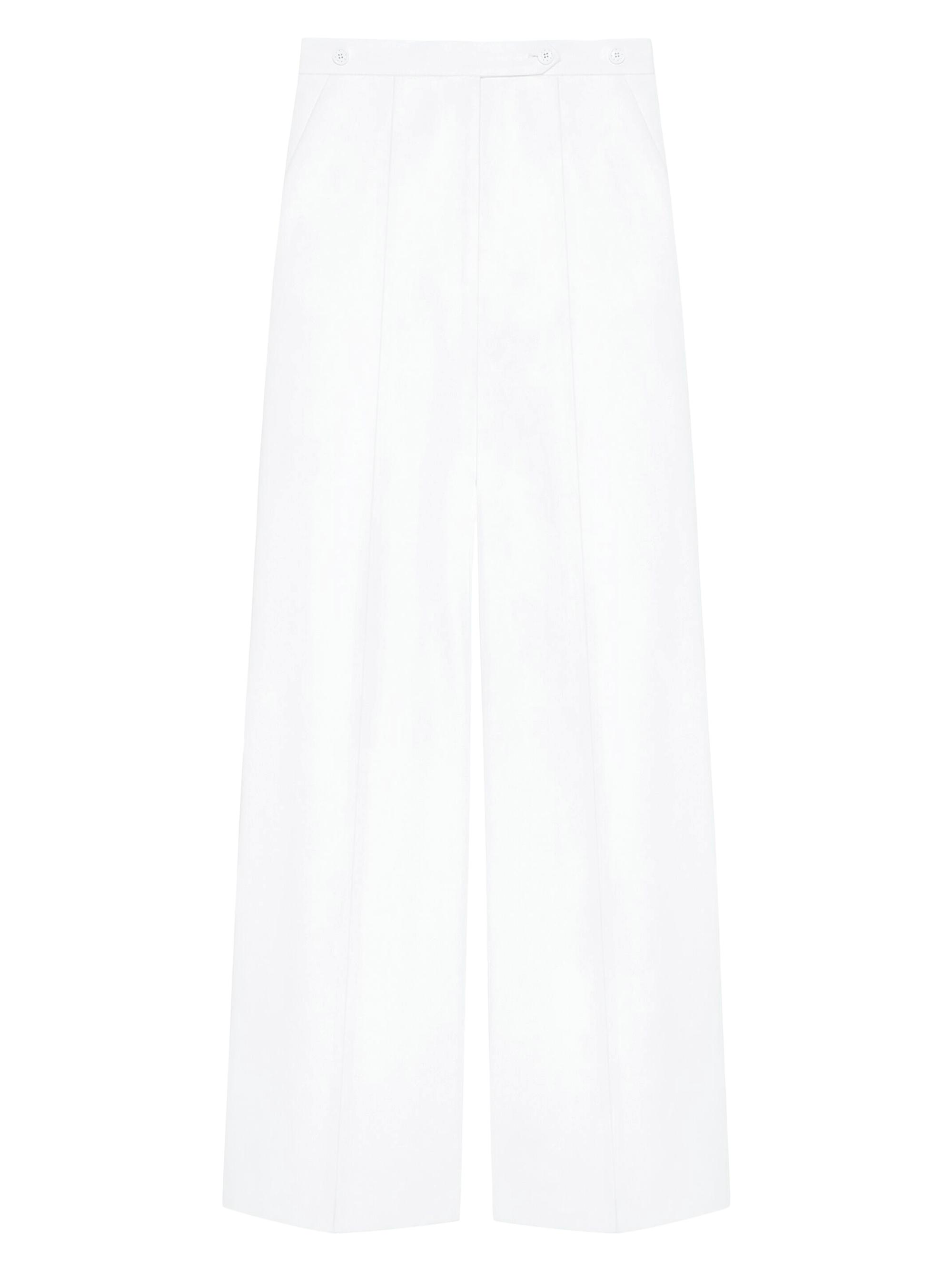 Givenchy Women's Pleated Pants in Cotton - White