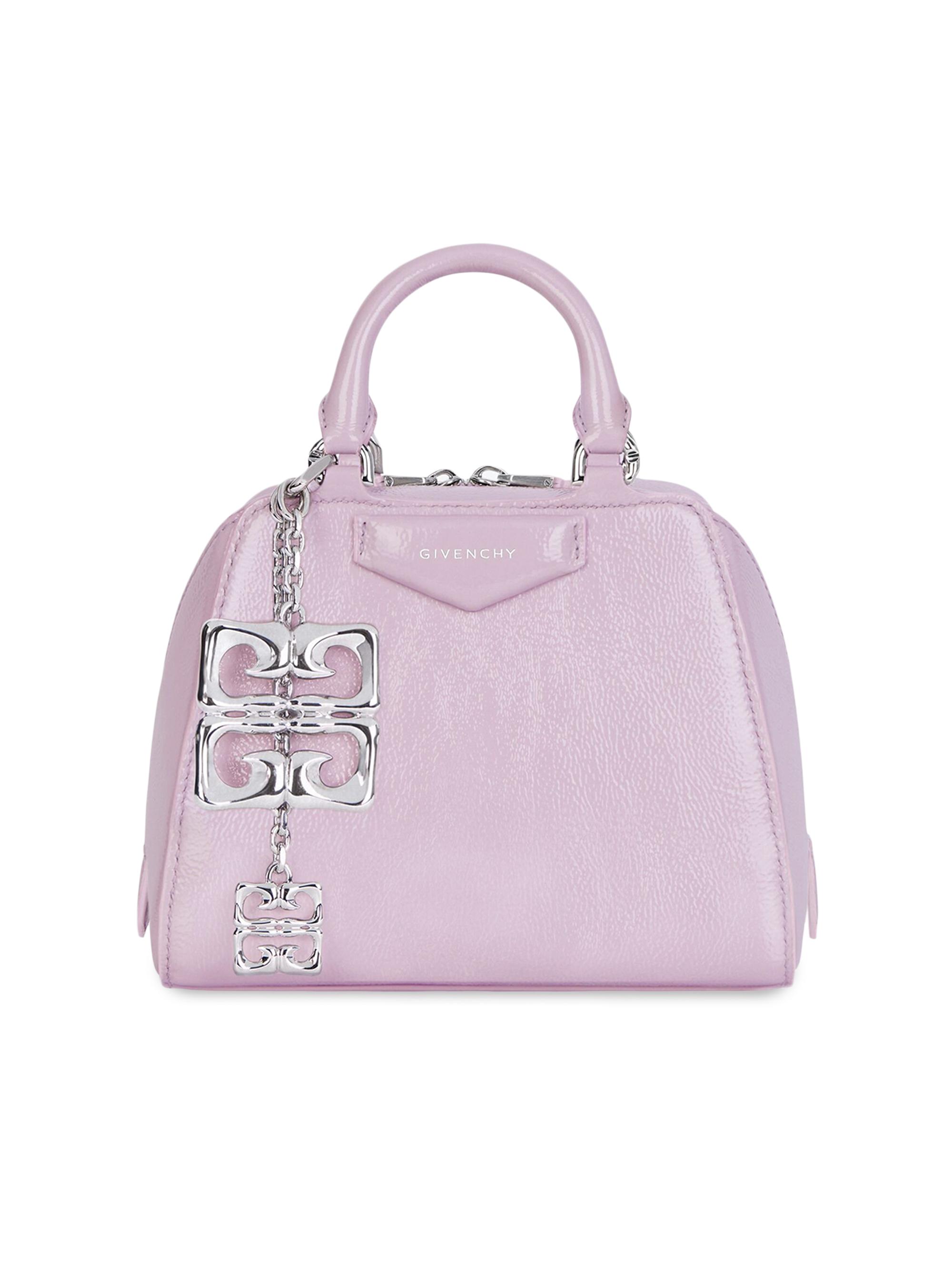 Givenchy Women's Nano Antigona Cube Top Handle Bag in Patent Leather - Orchid Purple