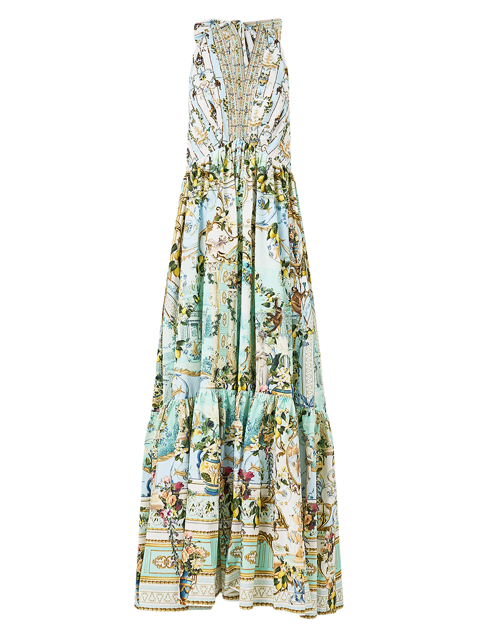 Camilla Camilla x White Lotus Printed Cotton Halter Maxi Dress | Saks Fifth  Avenue