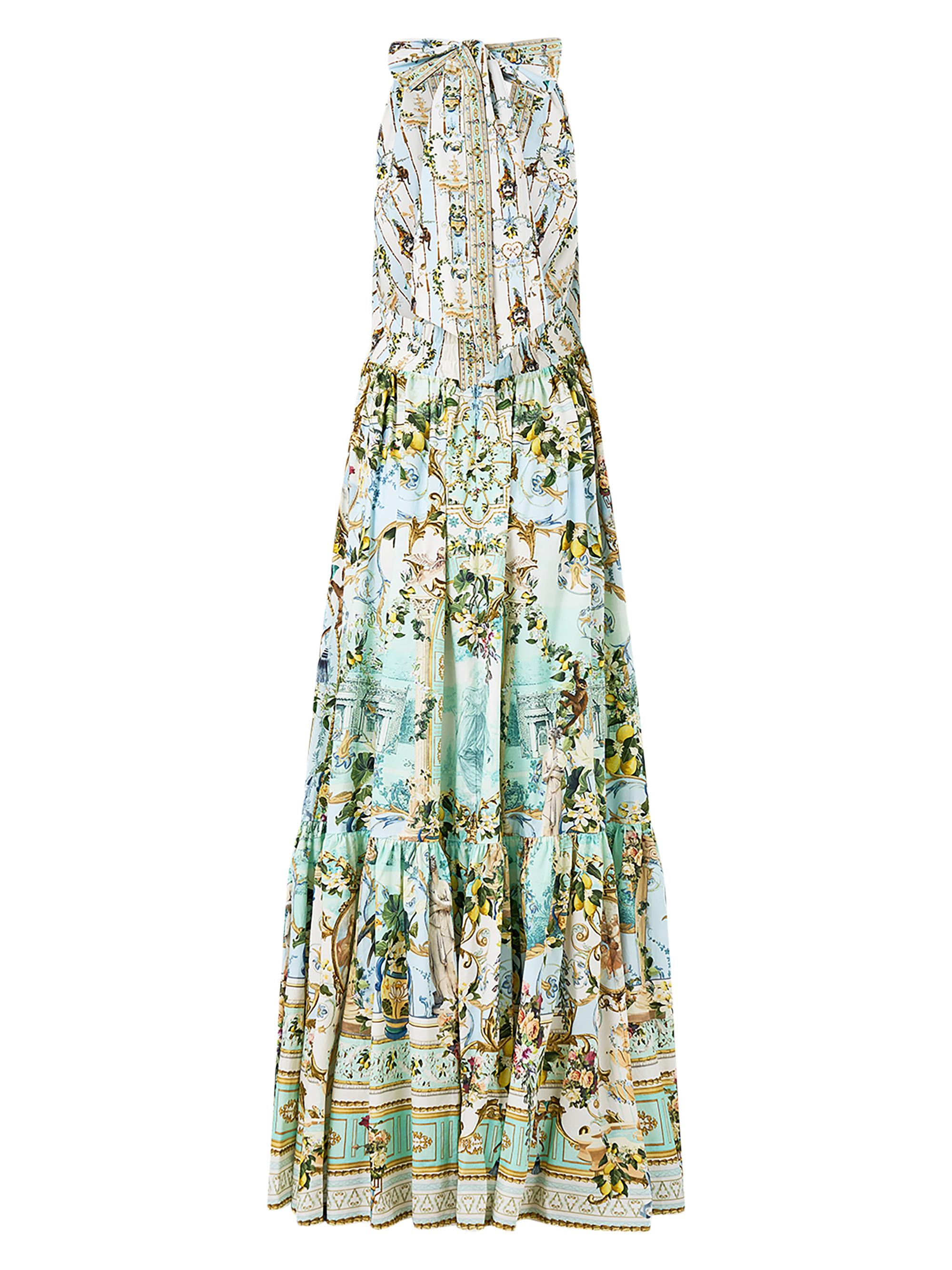 QUINTESSA™ - Elegant Halter Neck Lotus Summer Maxi Dress main image 0