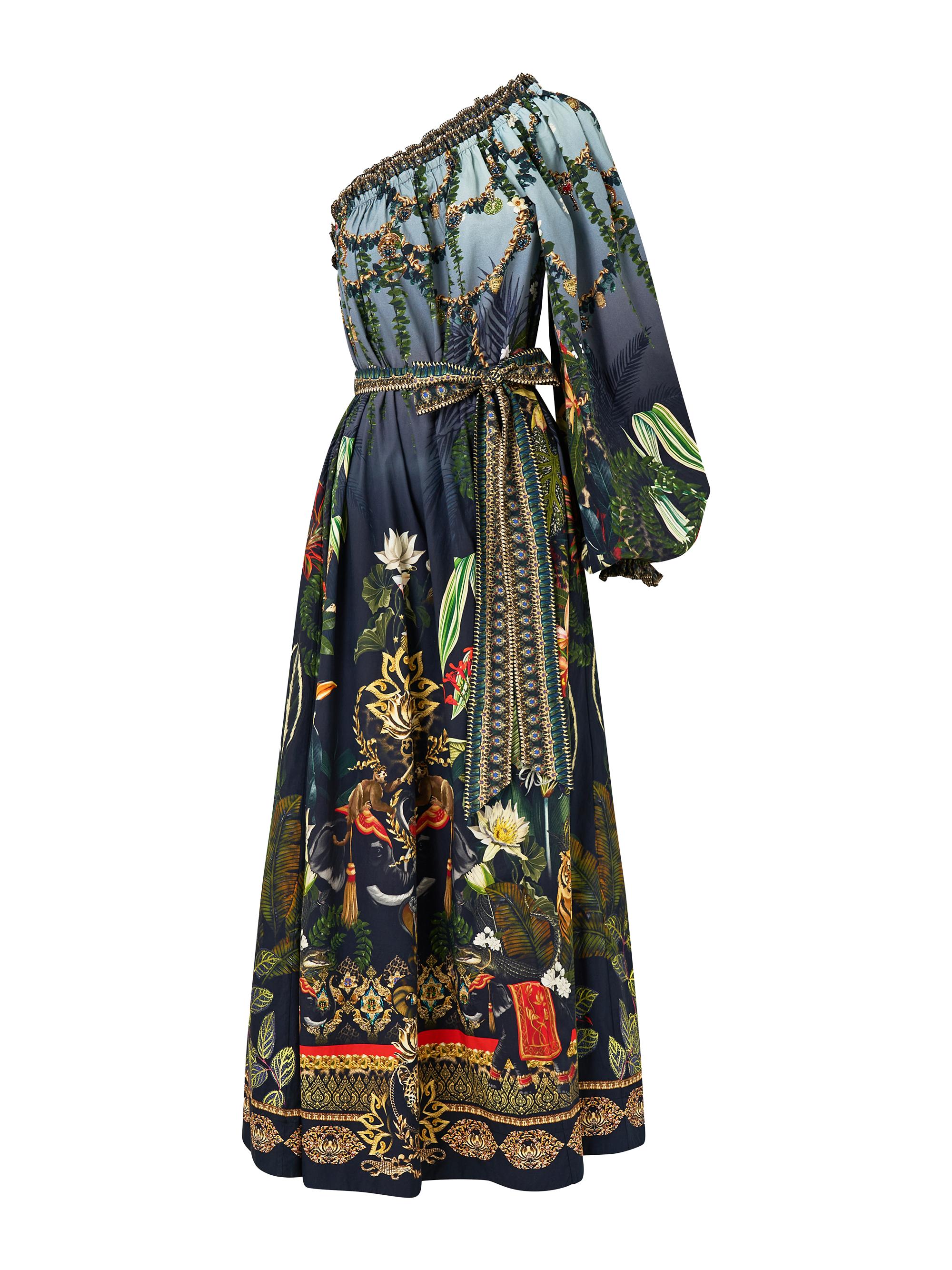 ワンピース Camellia Voile Belted Dress Isra_Linen_Mini_Dress_Camellia