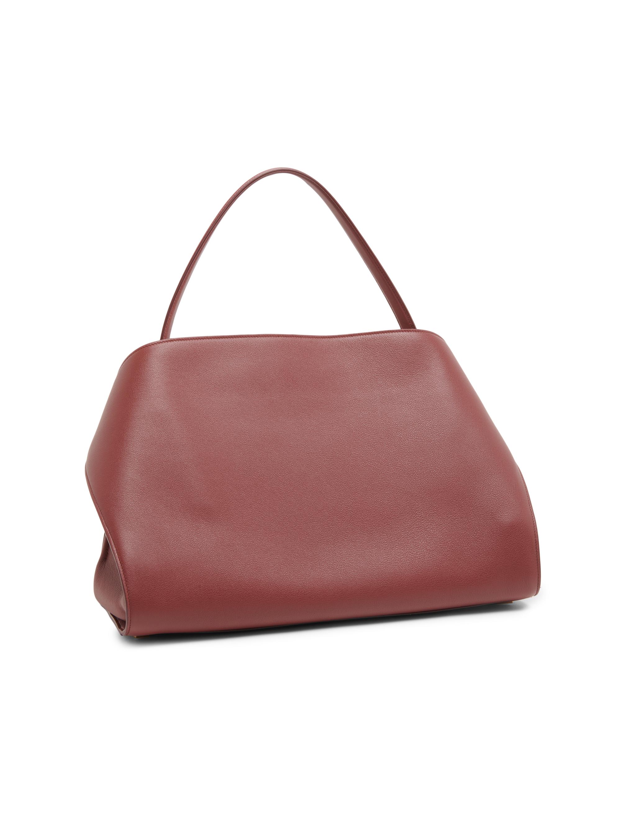 FERRAGAMO Women's Hug Leather Shoulder Bag - College Red - detail view in College red