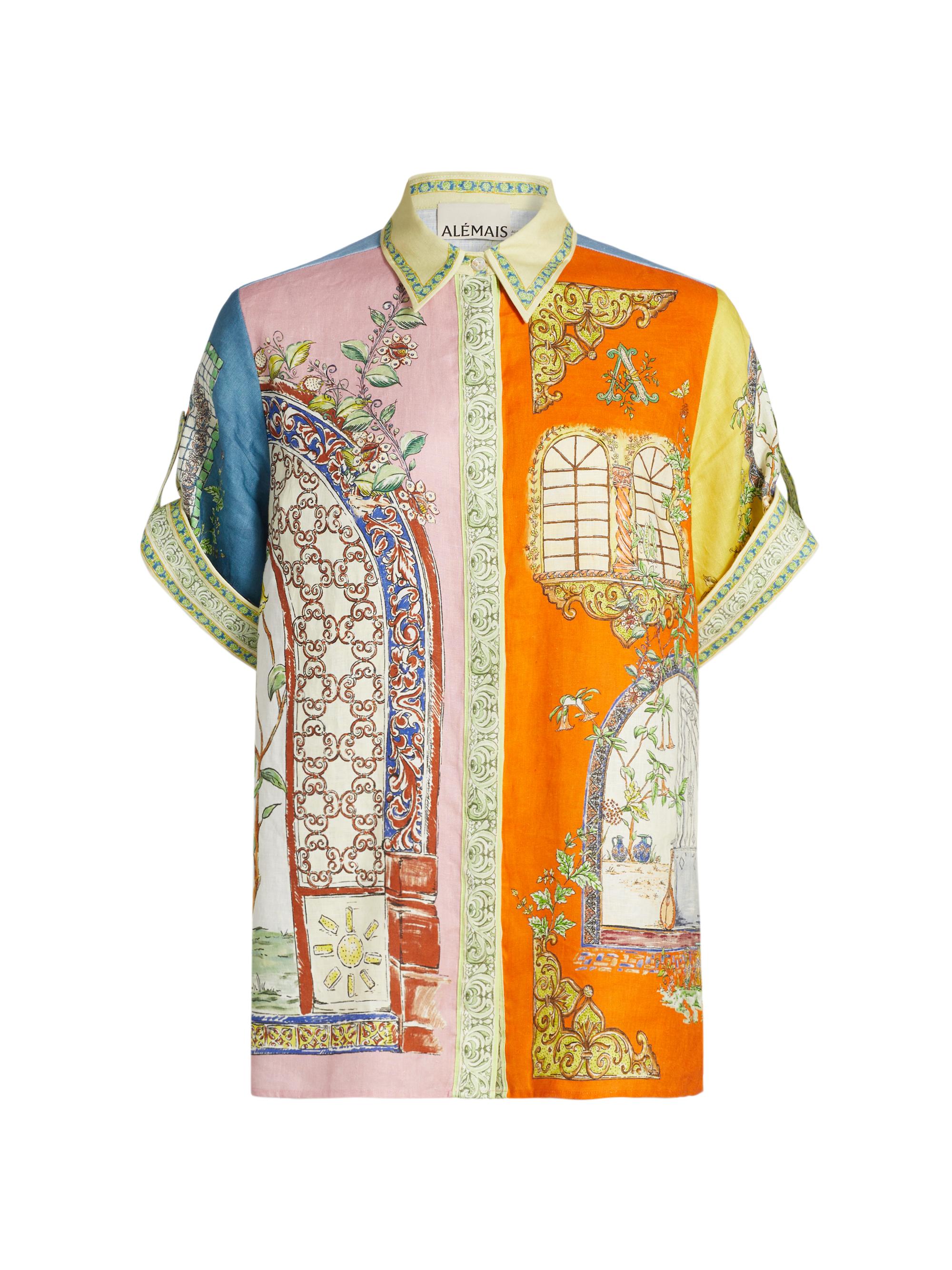 ALEMAIS Women's Monte Printed Linen Shirt