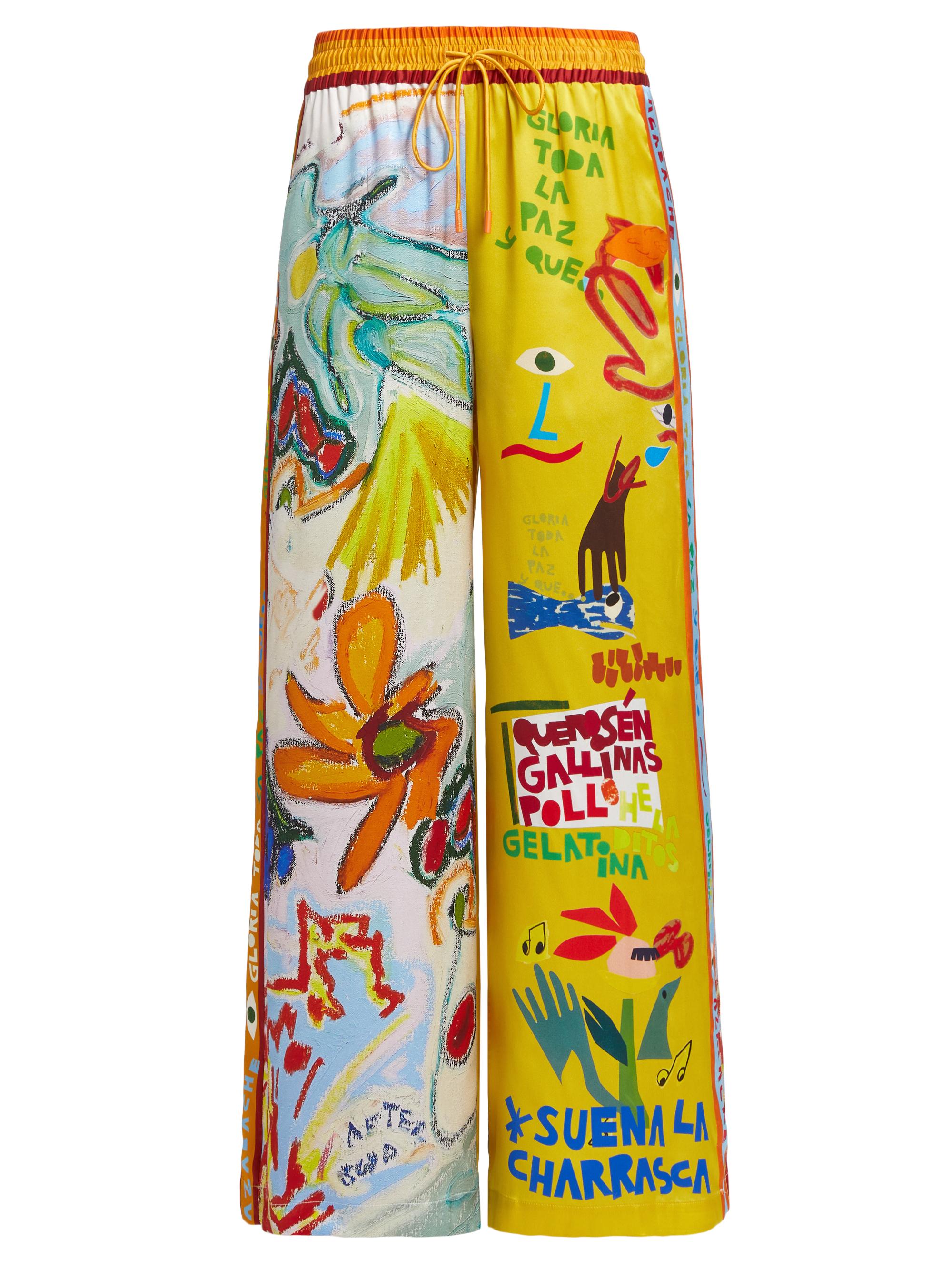 Alémais La Charrasca Printed Silk Wide-Leg Pants | Saks Fifth Avenue