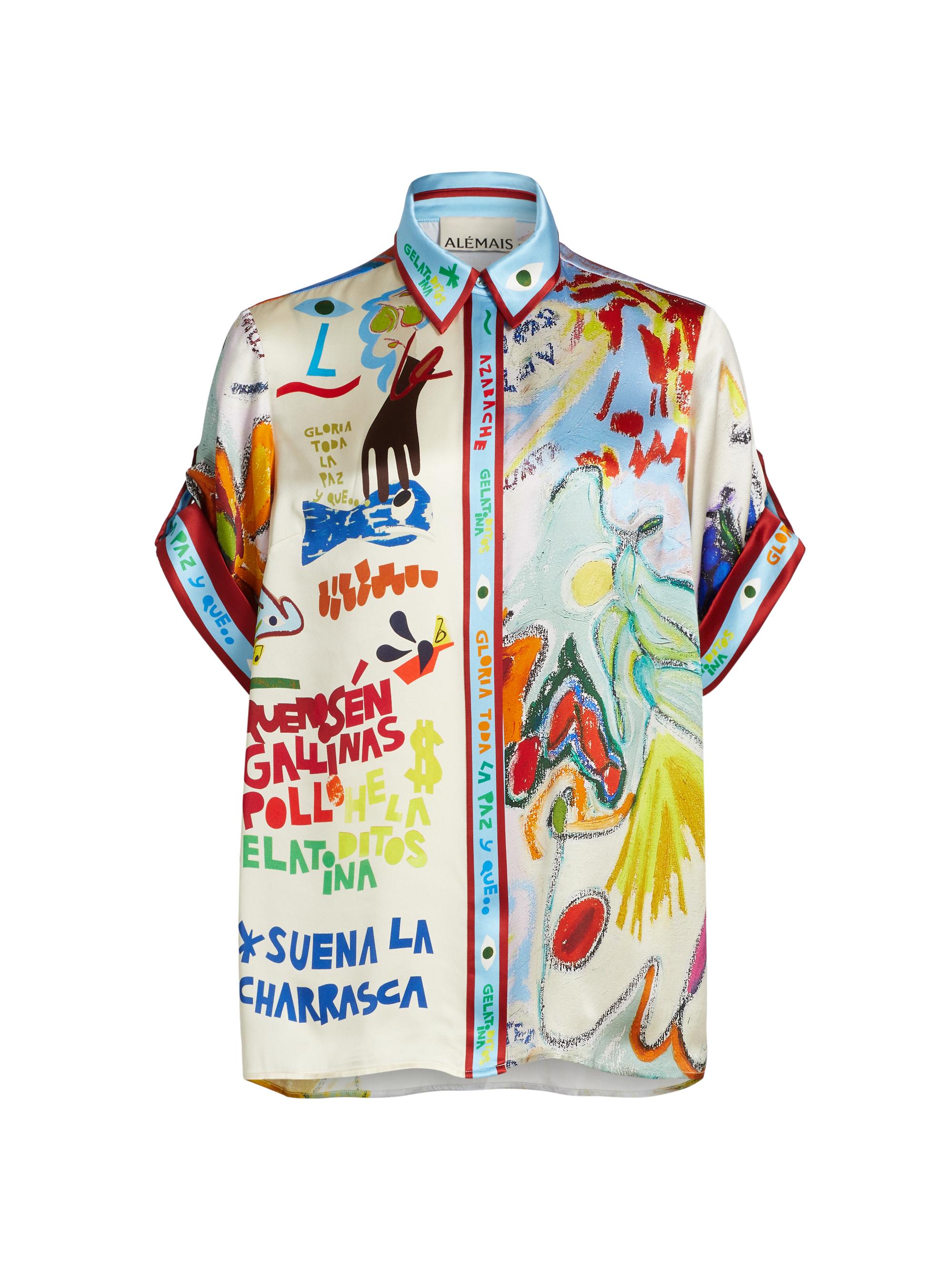 ALEMAIS Women's La Charrasca Graphic Silk Shirt