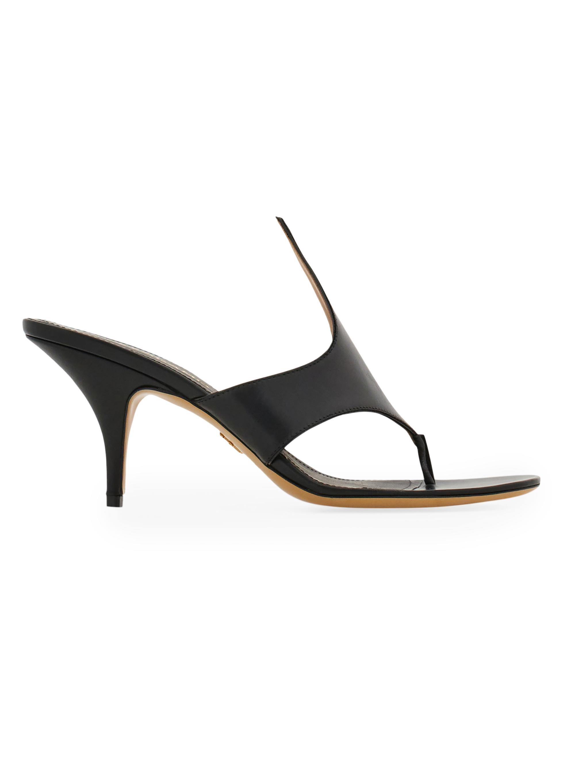 FERRAGAMO Women's Lyrai 0MM Leather Sandals - Nero