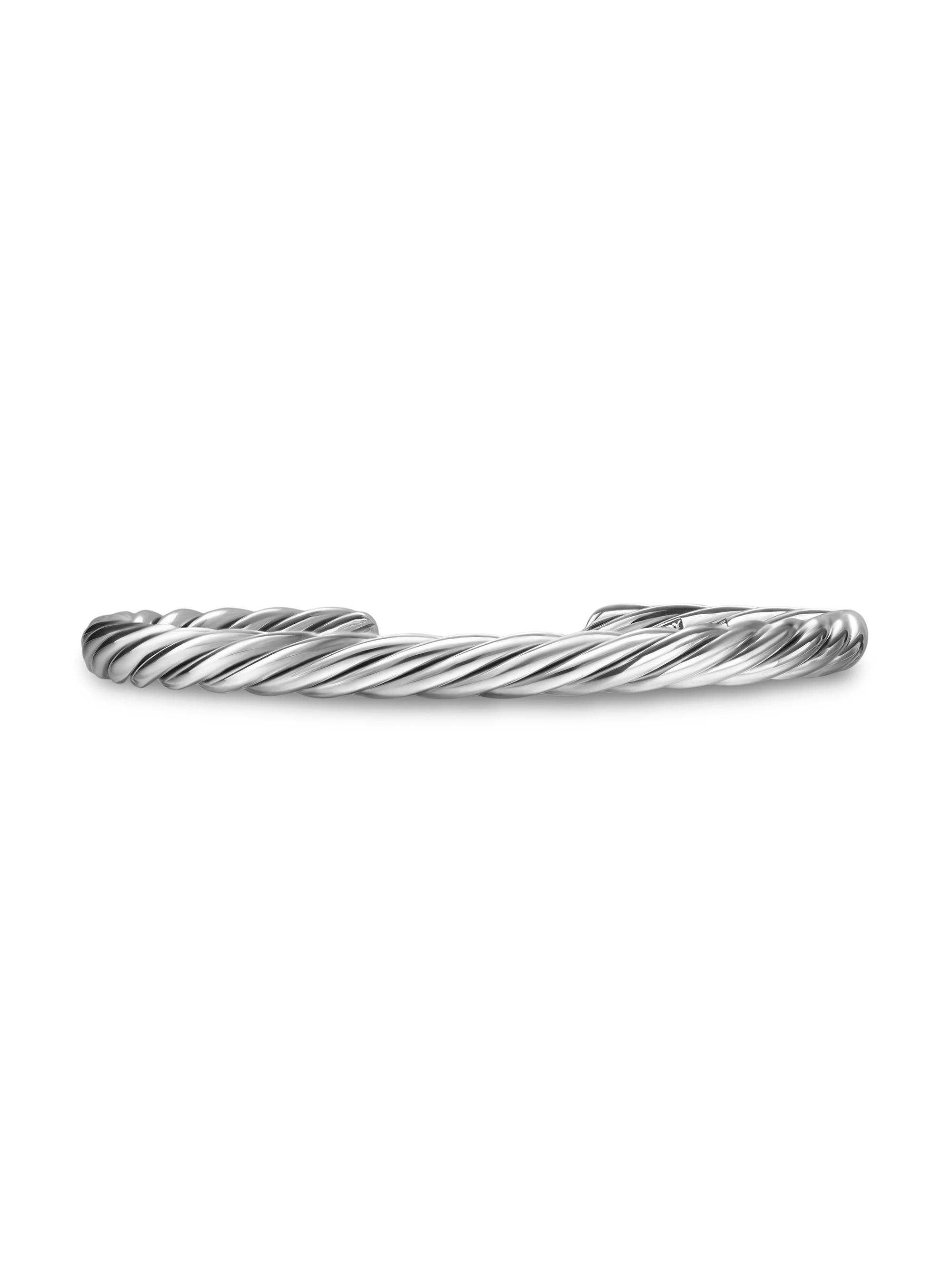 David Yurman Men's Cable Cuff Bracelet in Sterling Silver, 6MM - Silver