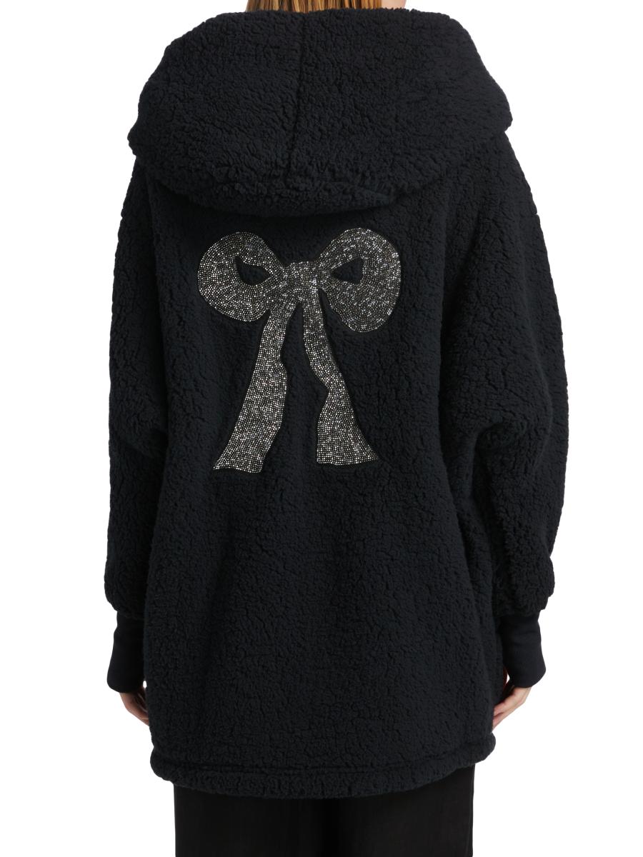 正規品・追跡付き◆JILLSTUART Kevin Black shearling hobo bag By Jill Martin The Best Lounger In The World Embellished Bow