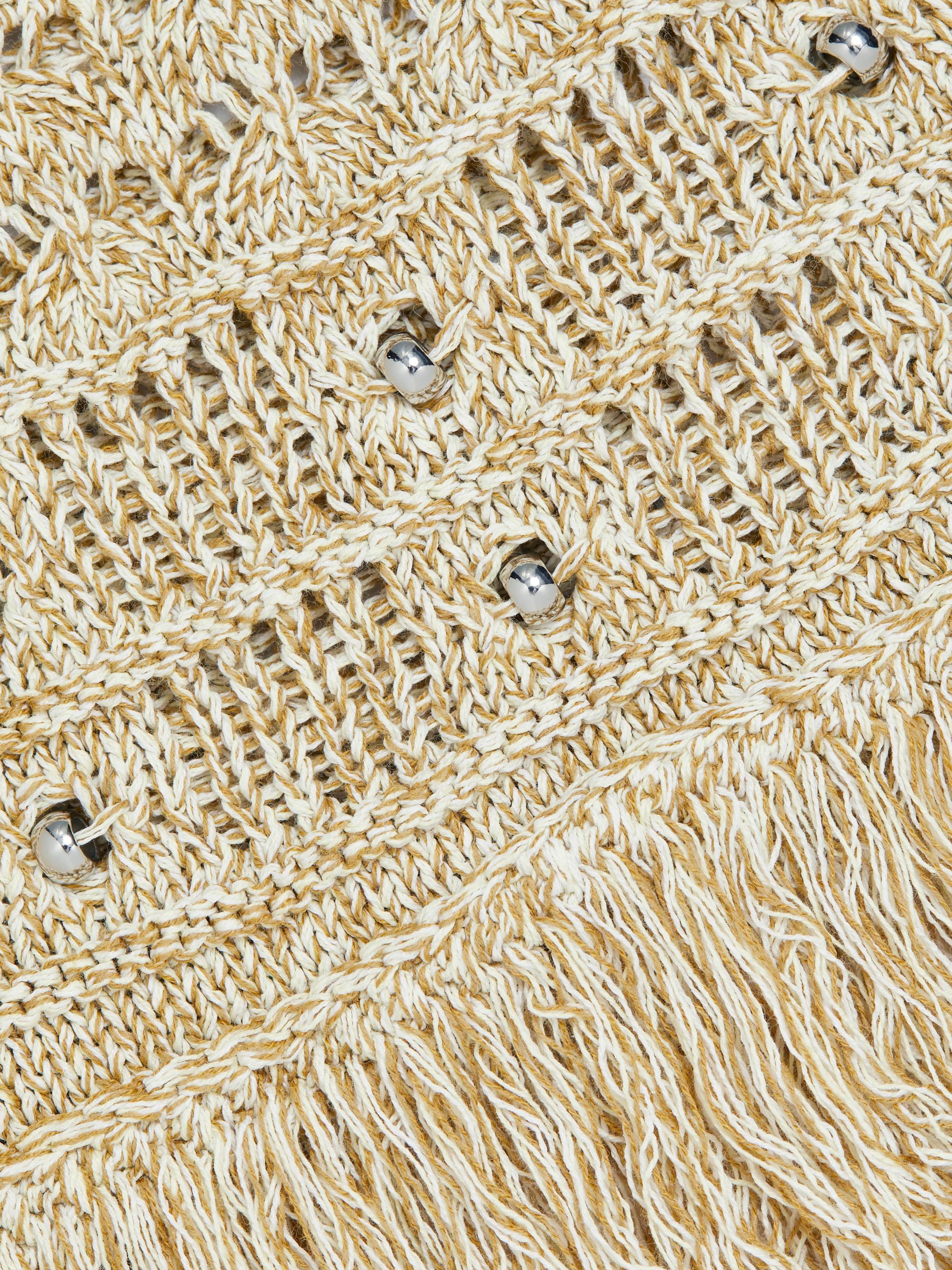 Milly Beaded Fringe Knit Shell Top | Saks Fifth Avenue