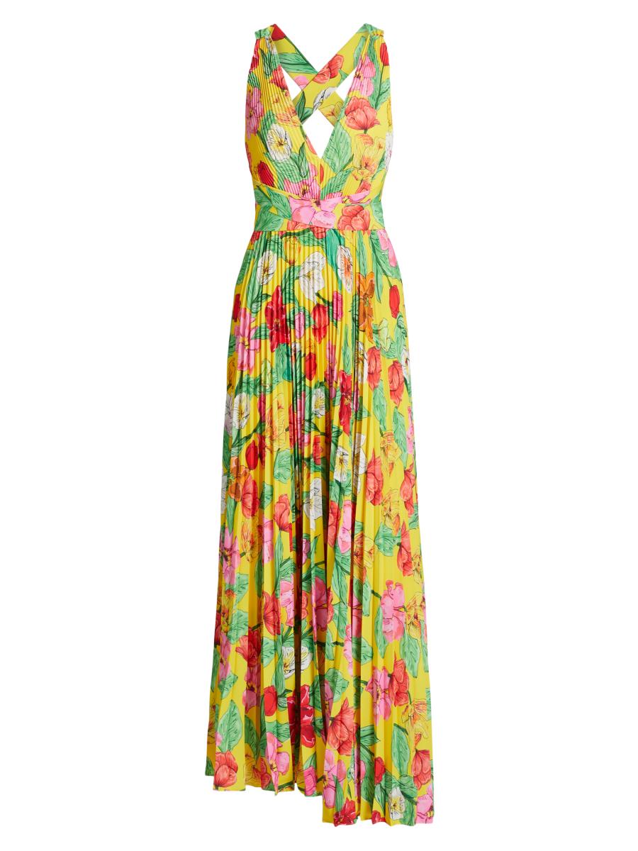 Milly Women's Oria Floral Maxi Dress In Multi