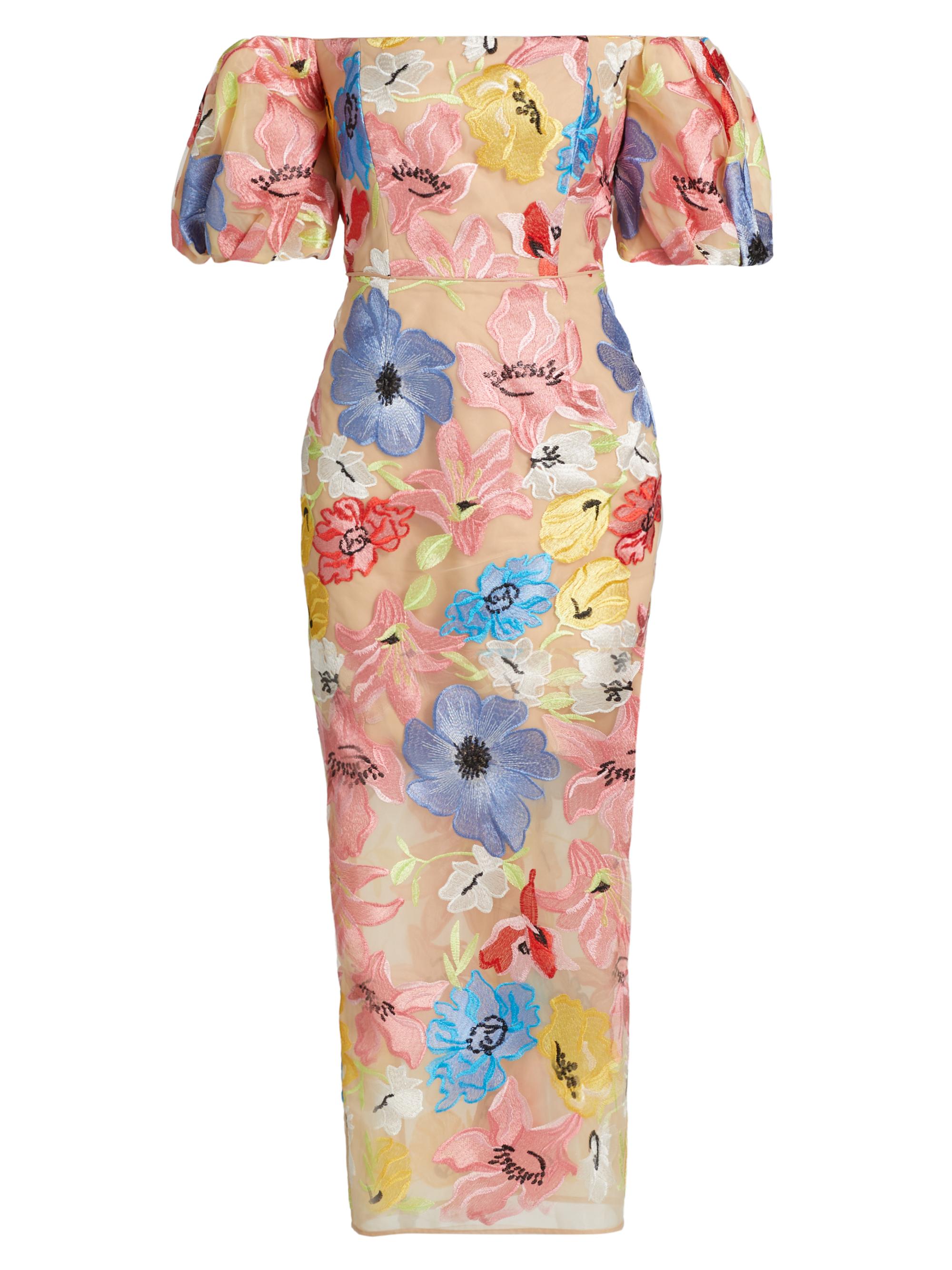 Milly Women's Nira Floral Off-the-Shoulder Cocktail Dress