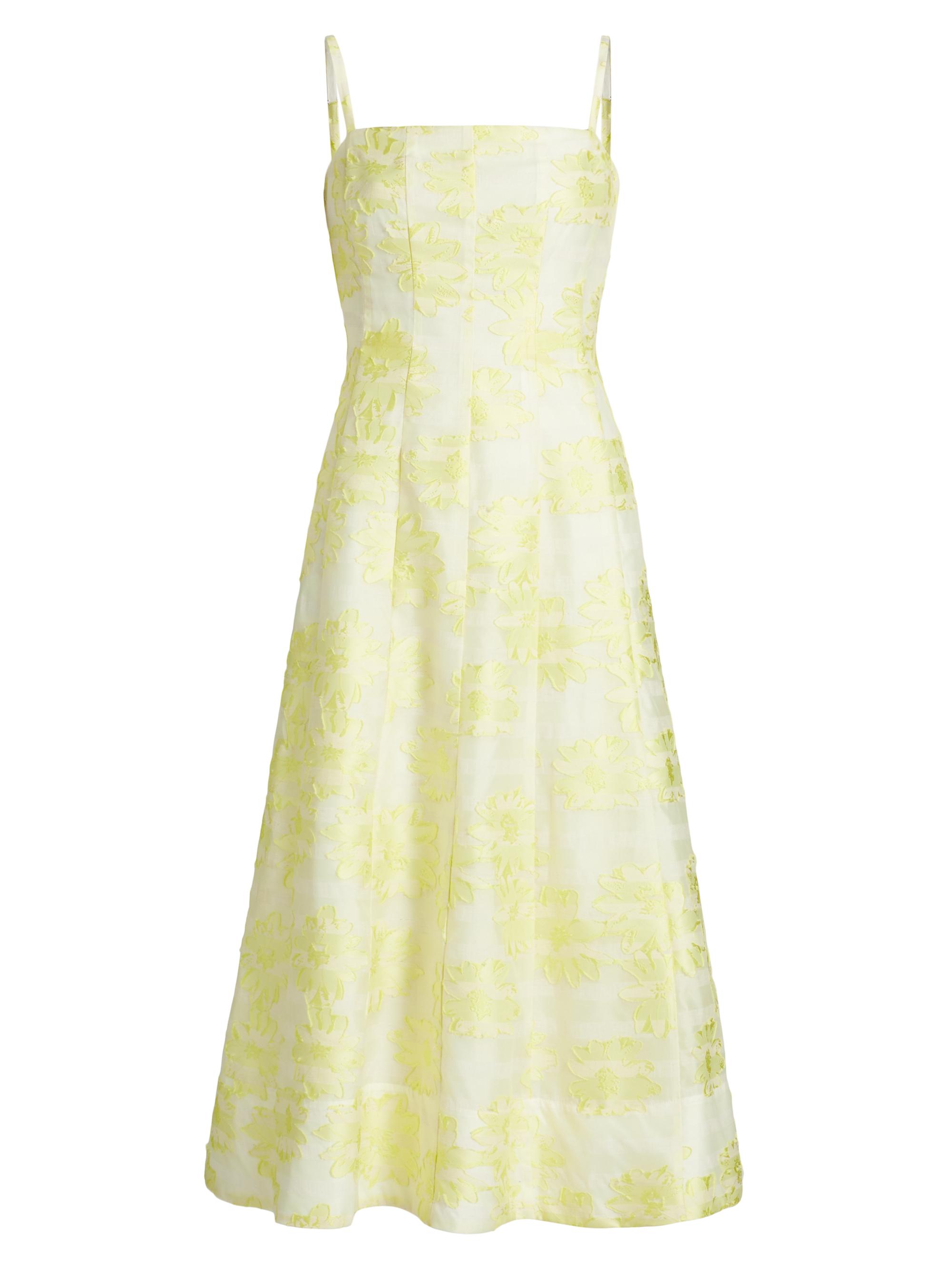 Milly Women's Floral Fil Coupe Cocktail Dress - Yellow
