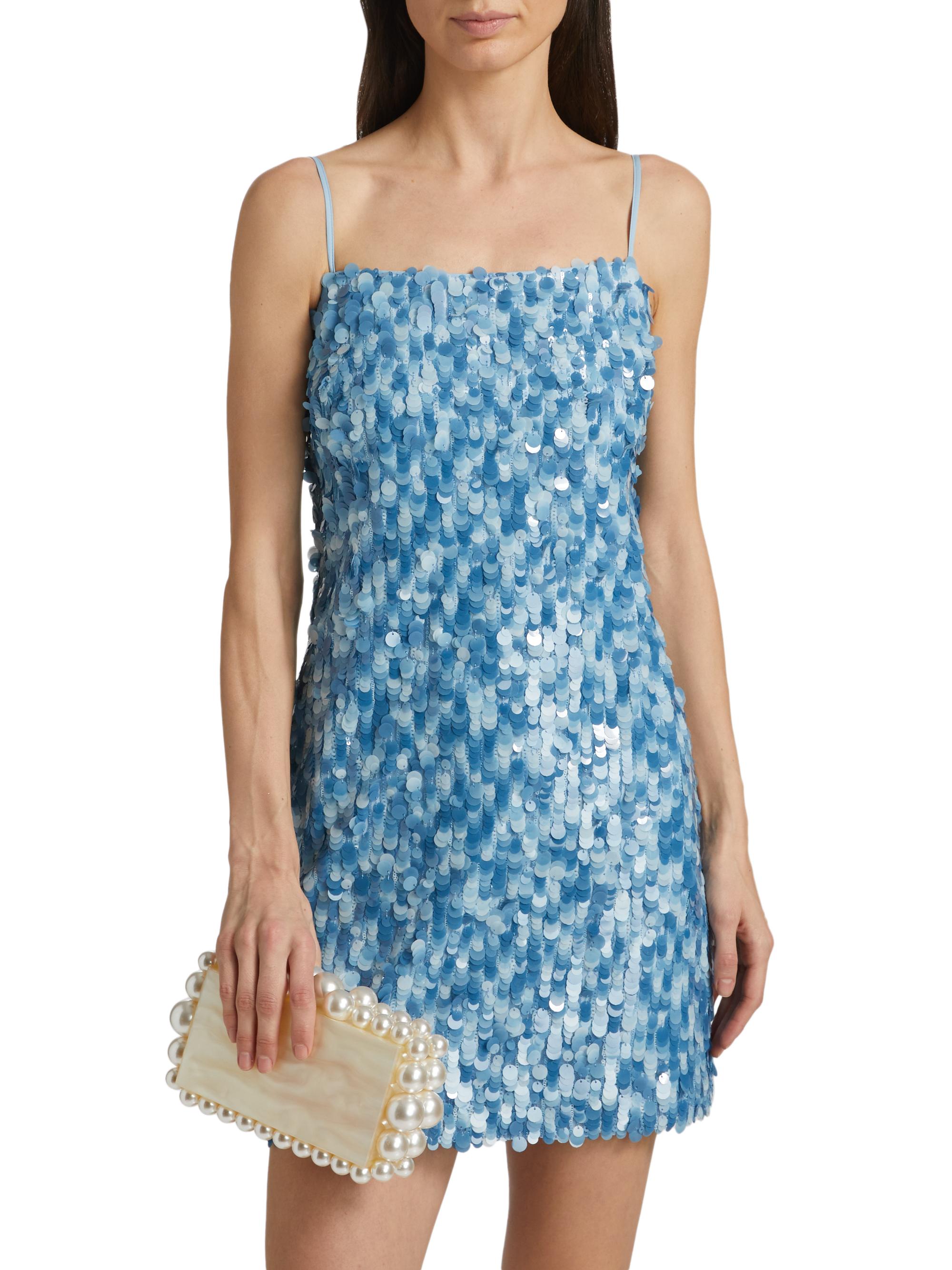 Colette Sequined & Beaded Minidress