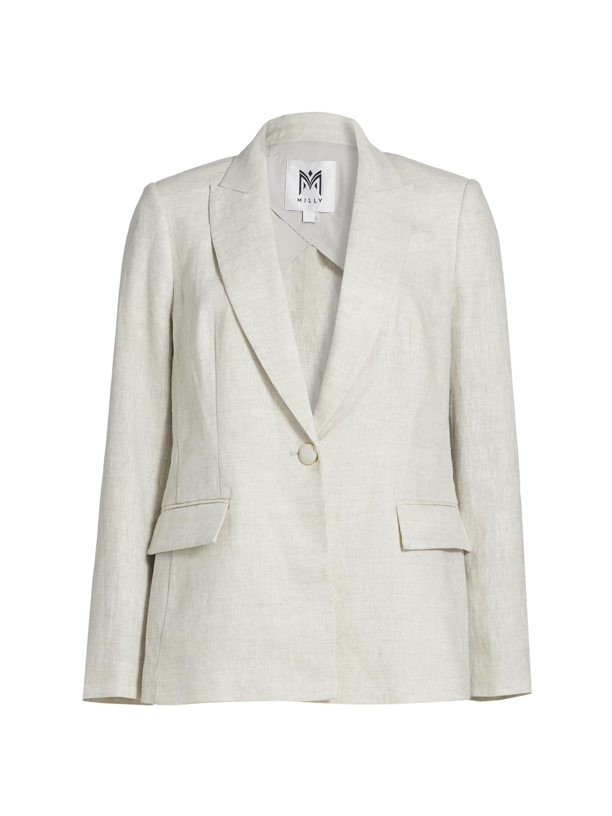 Milly Women's Alexa Linen Blazer - Natural