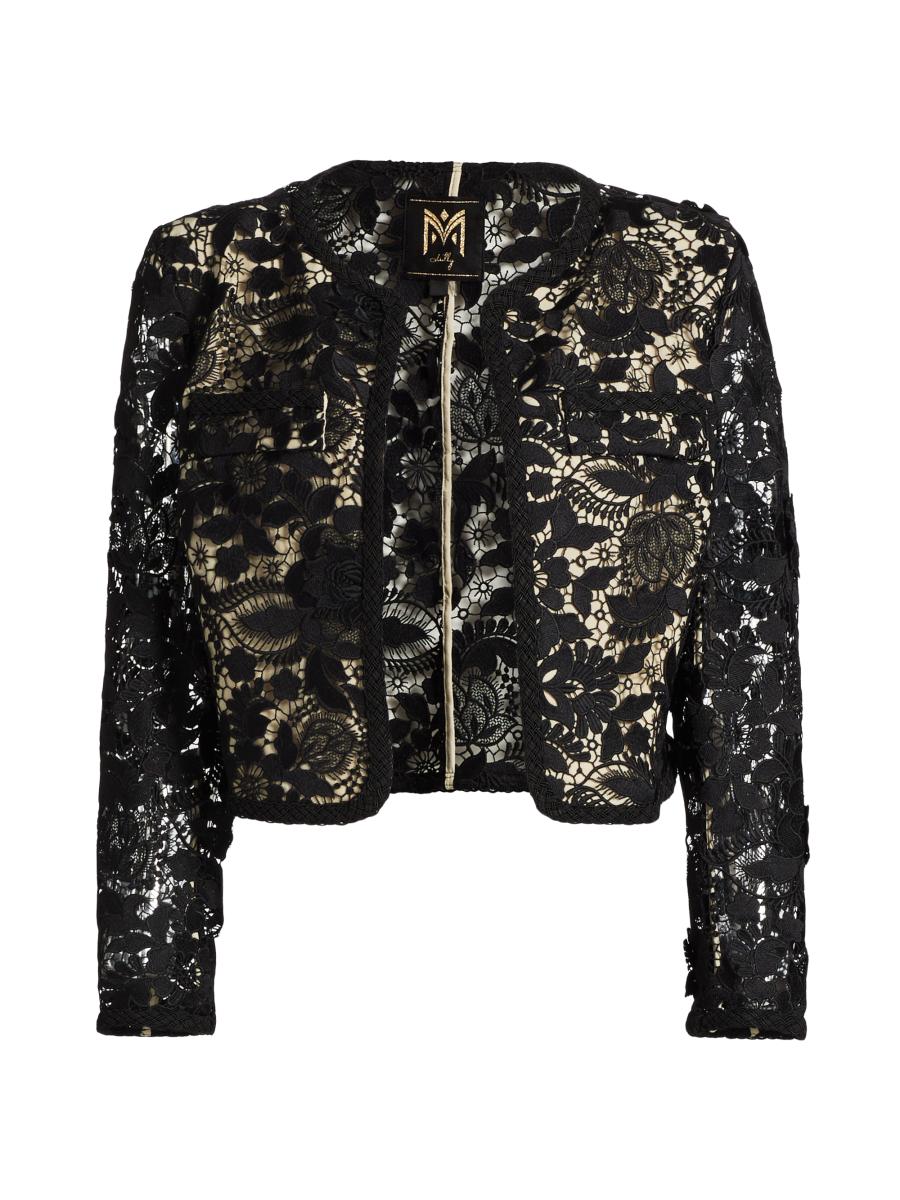 Milly Women's Garden Lace Jacket In Black