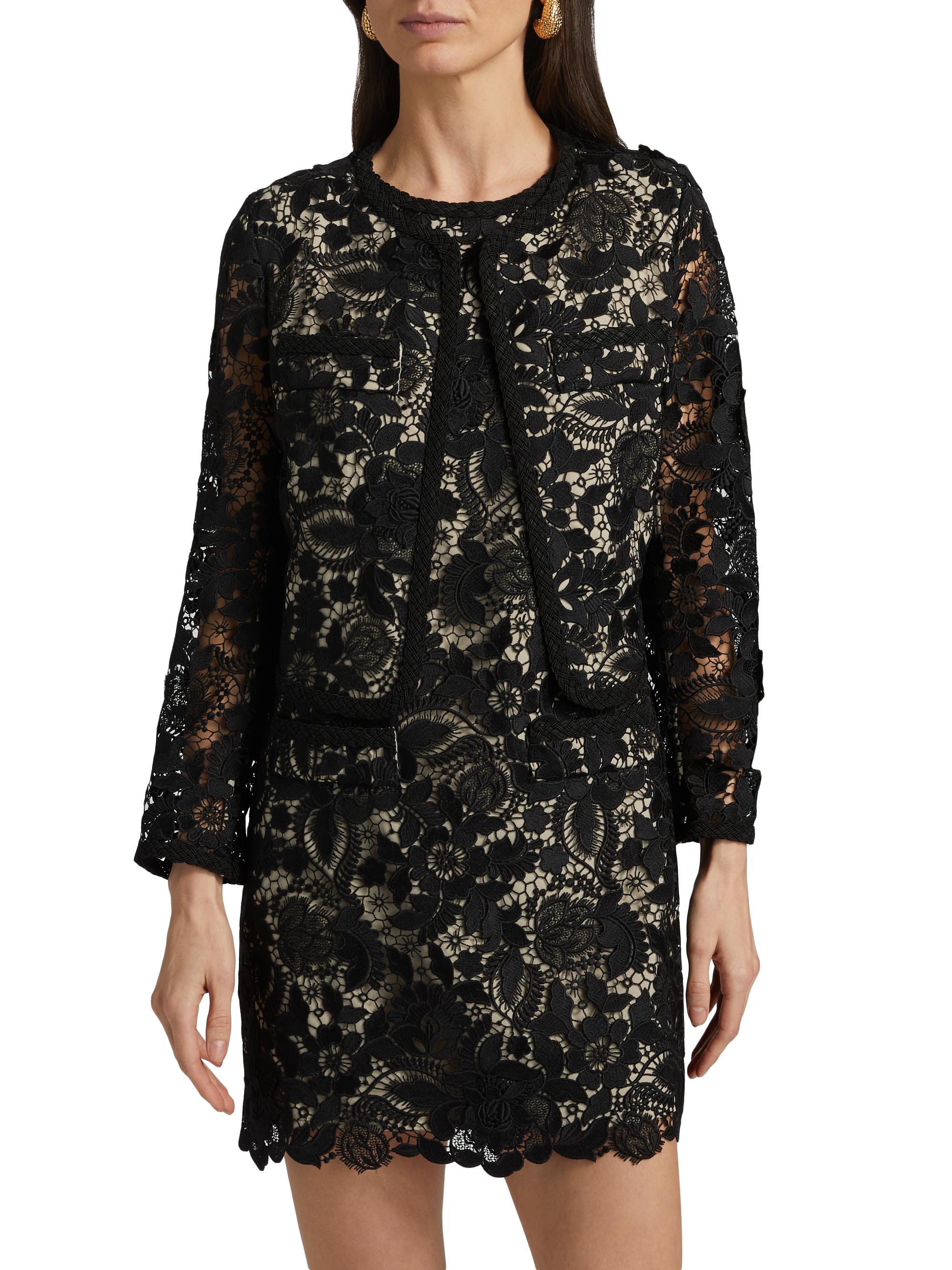 Milly 3D Garden Lace Jacket 0