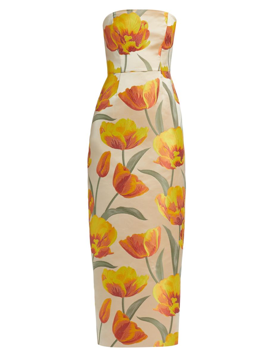マメクロゴウチ Tulip Motif Jacquard Dress Mame Kurogouchi マメクロゴウチ Tulip Motif Jacquard Dress