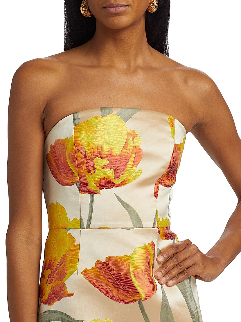 Shop Milly Orion Tulip Jacquard Column Gown | Saks Fifth Avenue Shop Milly Orion Tulip Jacquard Column Gown | Saks Fifth Avenue