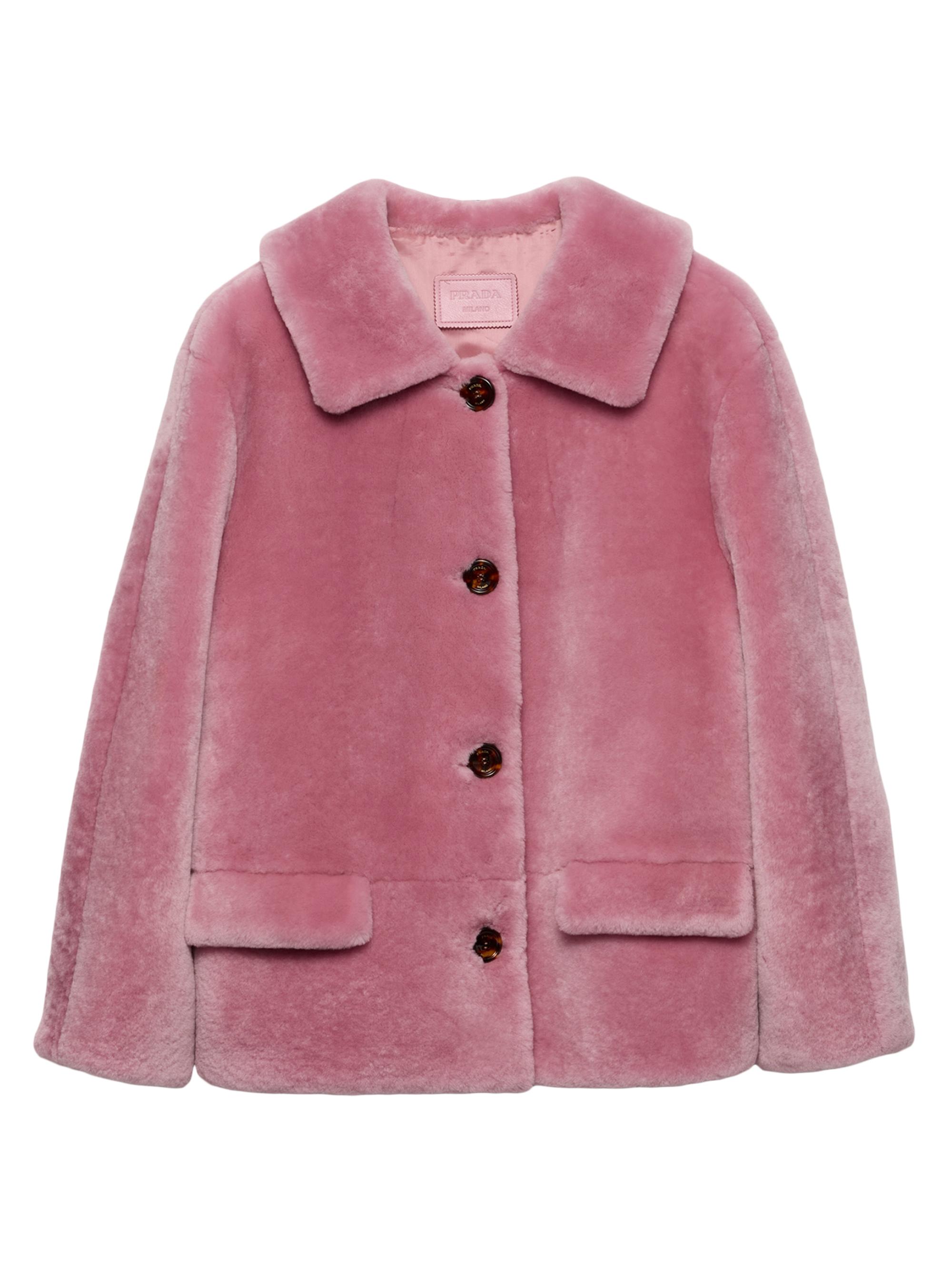 Prada Women's Shearling Jacket - Pink