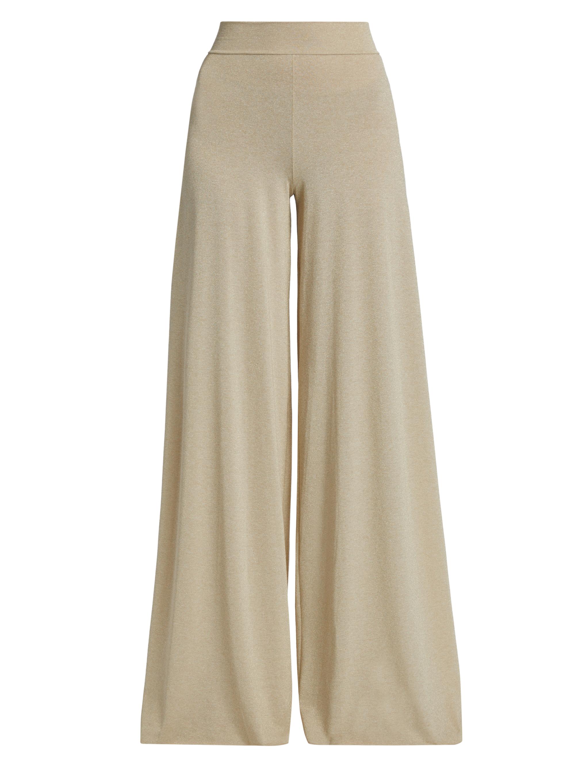 Chiara Boni La Petite Robe Women's Skyla Jersey High-Rise Palazzo Pants - Gilded Desert