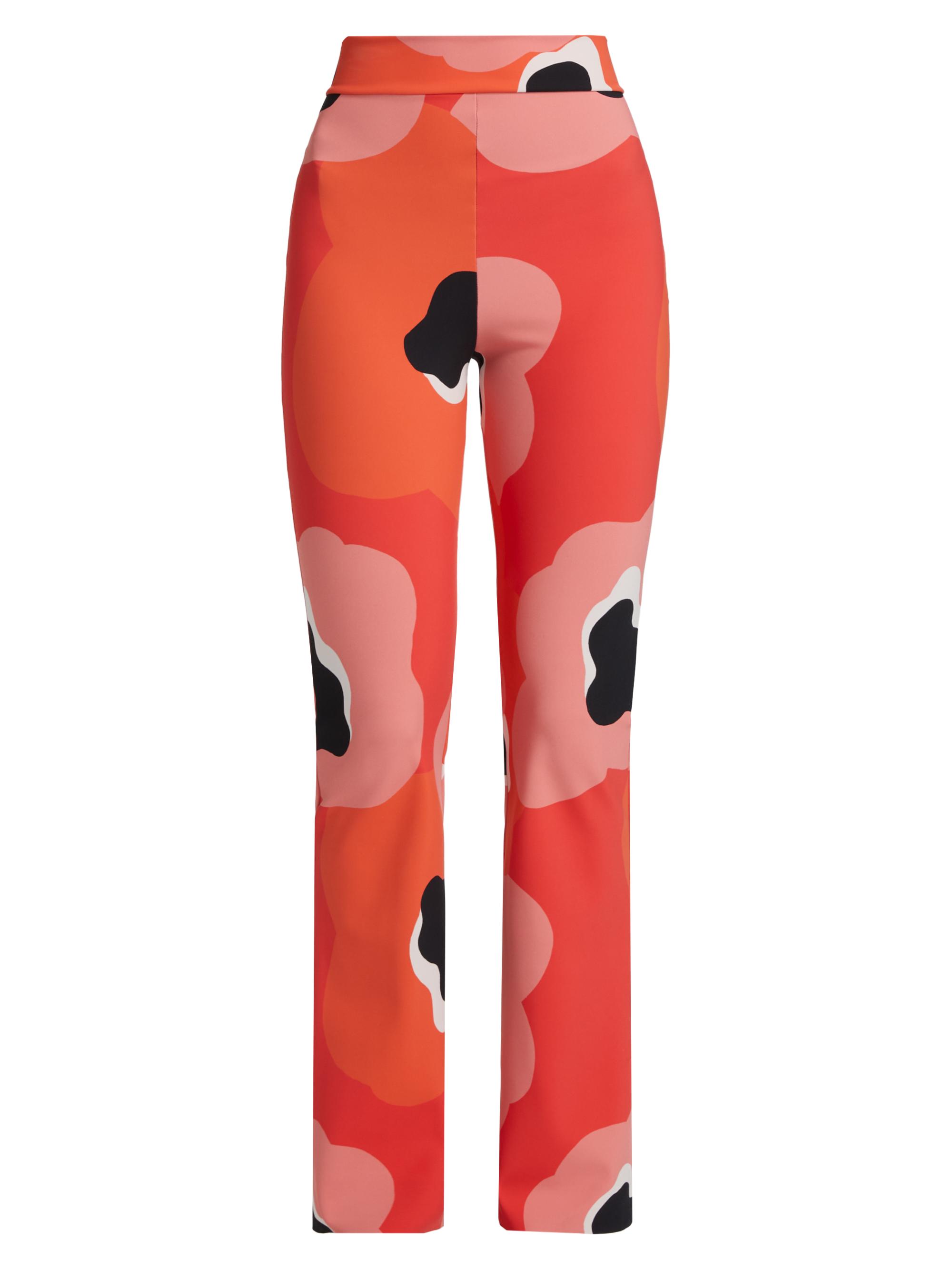 Chiara Boni La Petite Robe Women's Venusette Abstract Jersey High-Rise Flared Pants - Taj Mahal