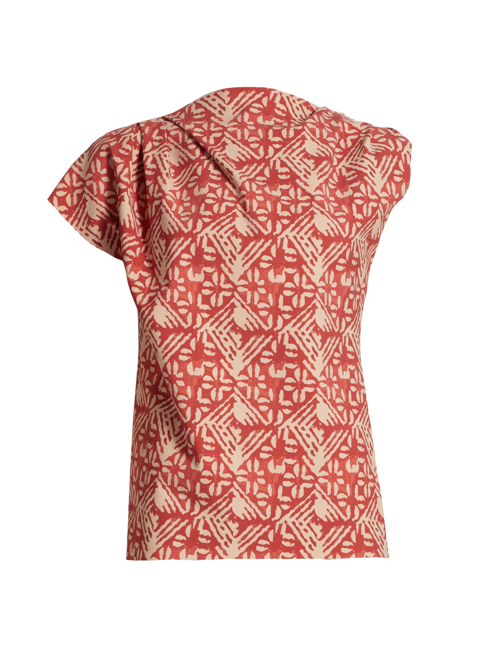 Chiara Boni La Petite Robe Women's Teruo Asymmetric Geometric Jersey Blouse - India