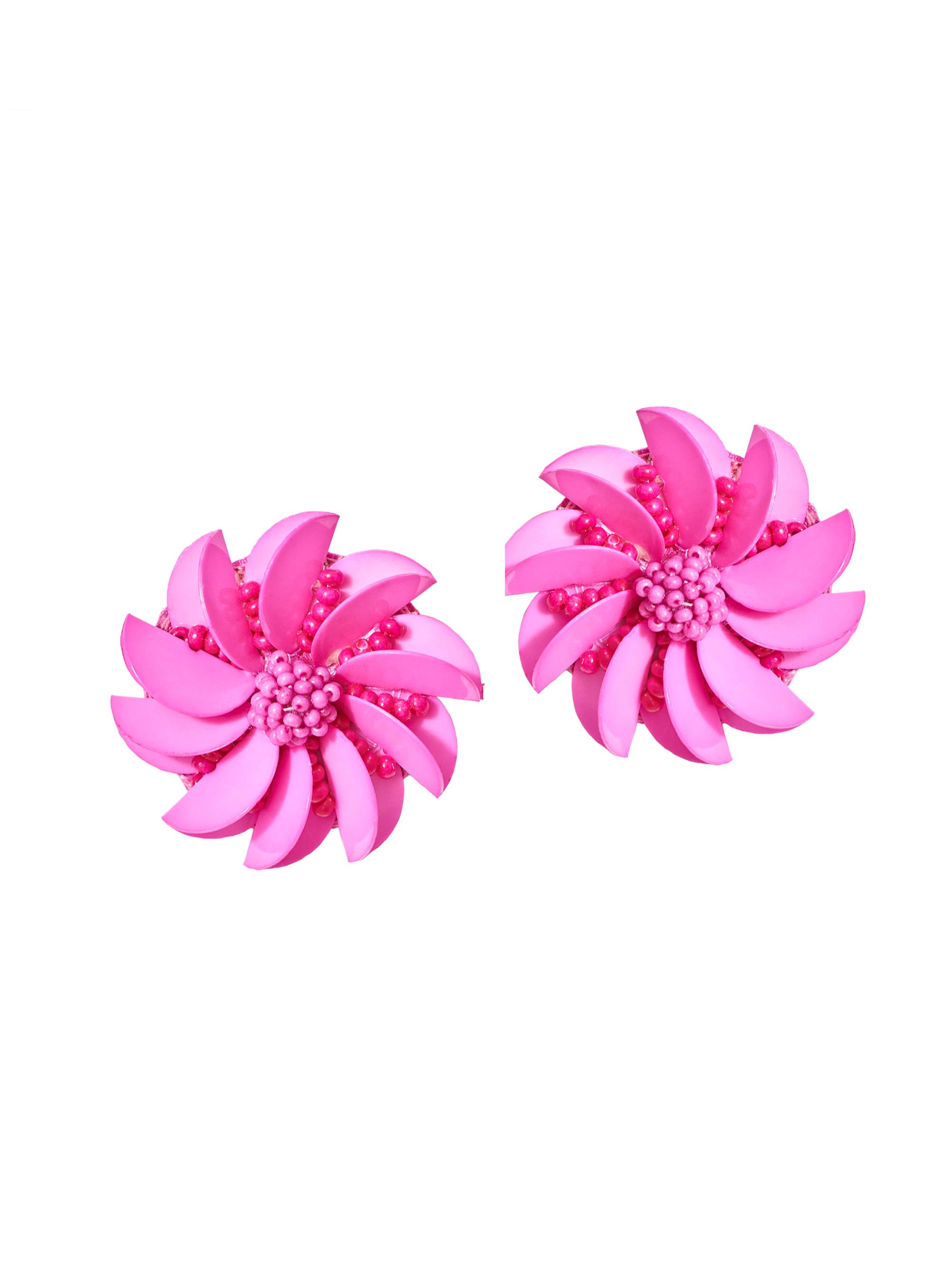 Mignonne Gavigan Women's Flor 14K-Gold-Plated & Mixed-Media Flower Stud Earrings - Magenta
