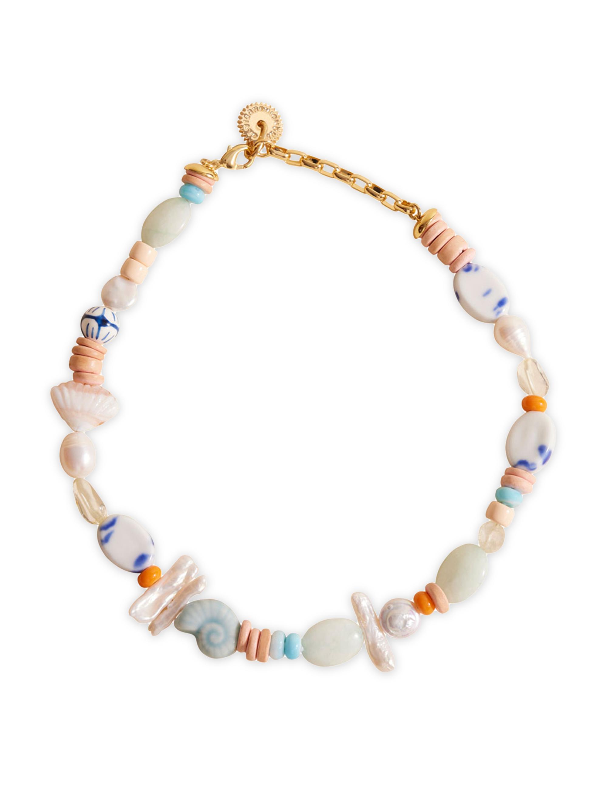 Mignonne Gavigan Women's Lupe 14K-Gold-Plated, Freshwater Pearl & Amazonite Bead Necklace