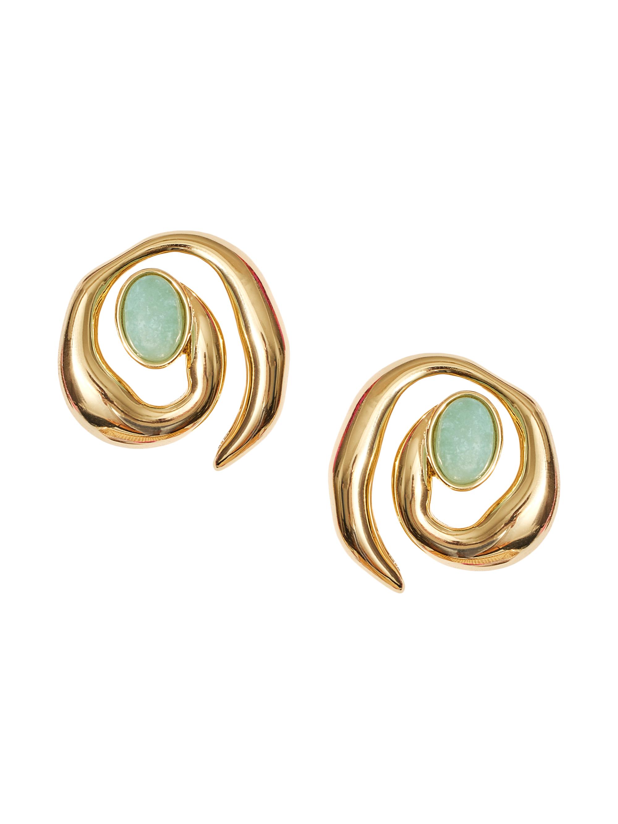 Mignonne Gavigan Women's Vida 14K-Gold-Plated & Amazonite Spiral Stud Earrings - Gold