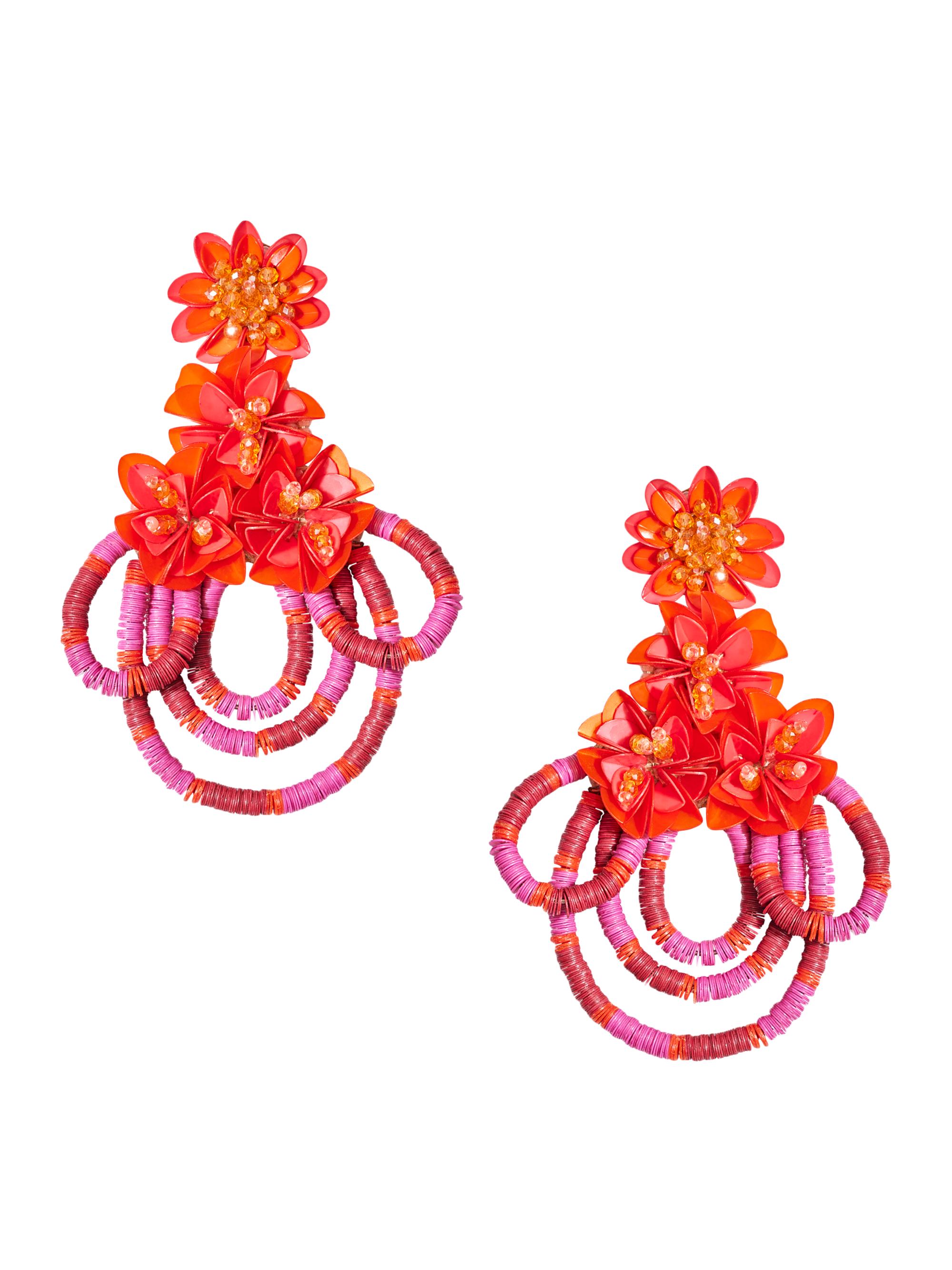 Mignonne Gavigan Women's Flor Luxe Bead & Sequin Drop Earrings - Pink Multi