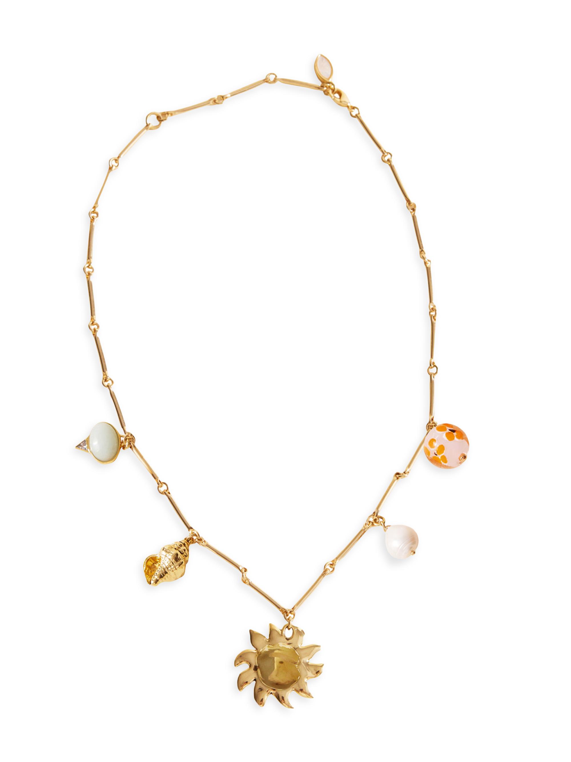 Mignonne Gavigan Women's Merida 14K-Gold-Plated, Cubic Zirconia, Freshwater Pearl & Shell Charm Necklace - Gold Multi