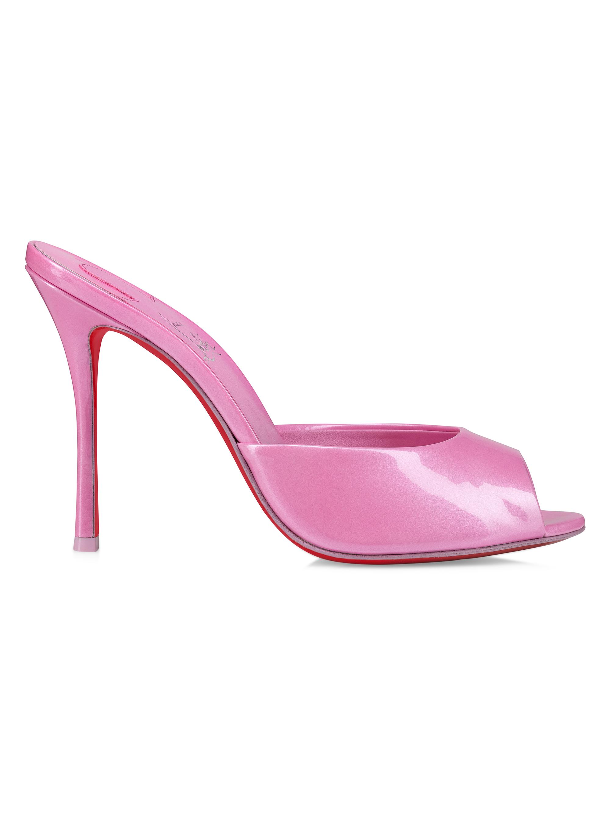 Christian Louboutin Women's Me Dolly 100MM Patent Mules - Pink