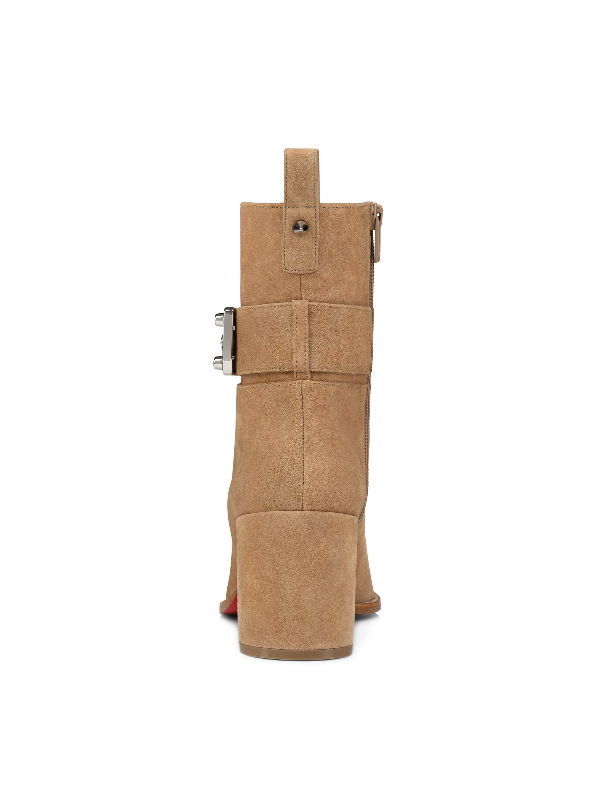 Christian Louboutin Booty Lock 70MM Veau Velours Boots | Saks