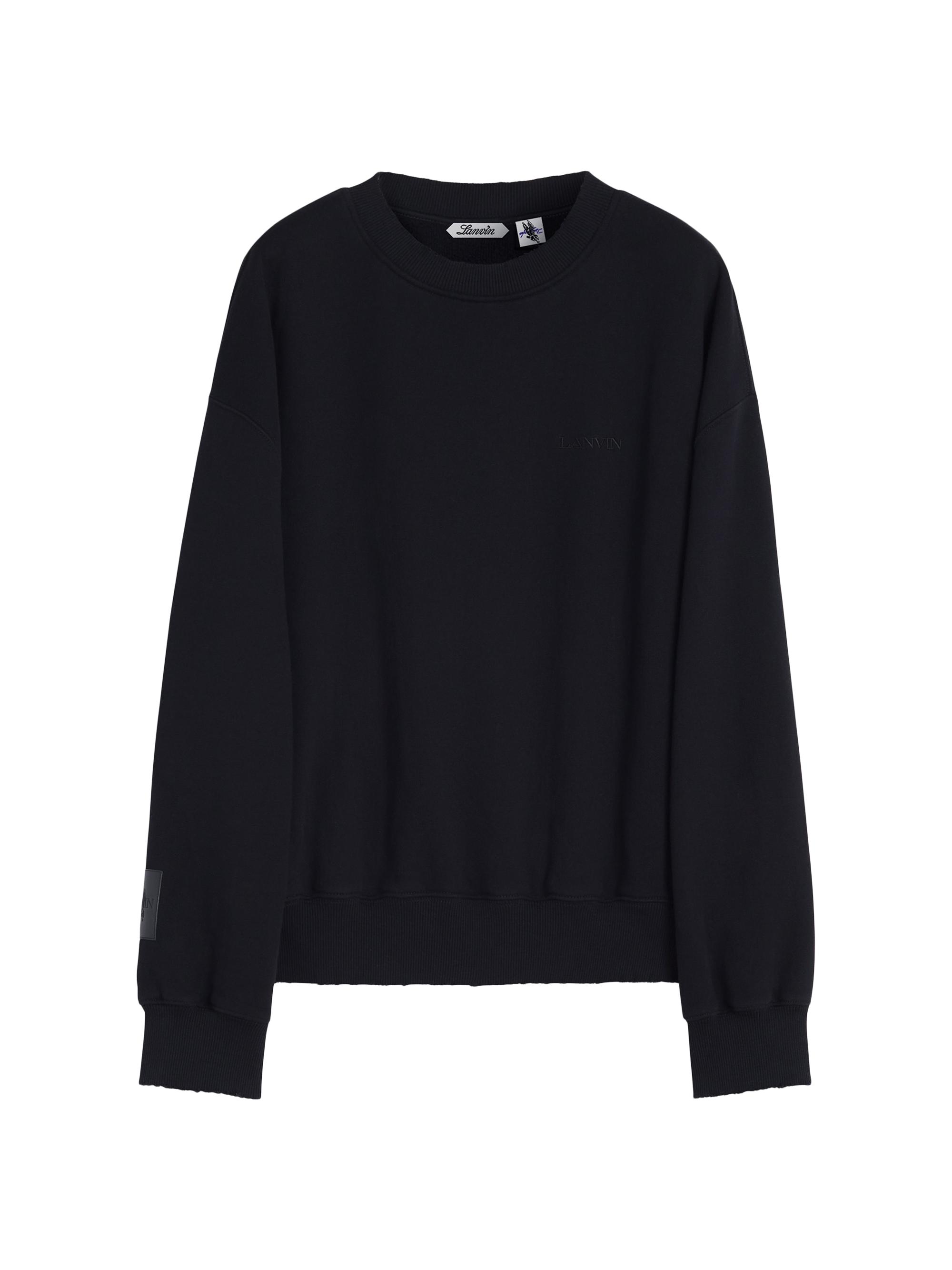 Lanvin Men's  x Future Unisex Loose-Fit Printed Sweatshirt - Black