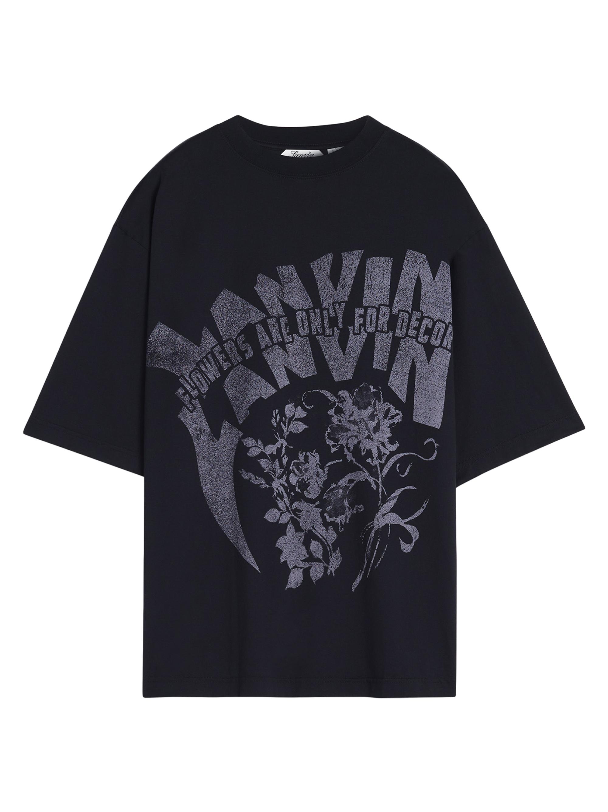 Lanvin Men's  x Future Unisex Loose-Fit Printed T-Shirt - Black