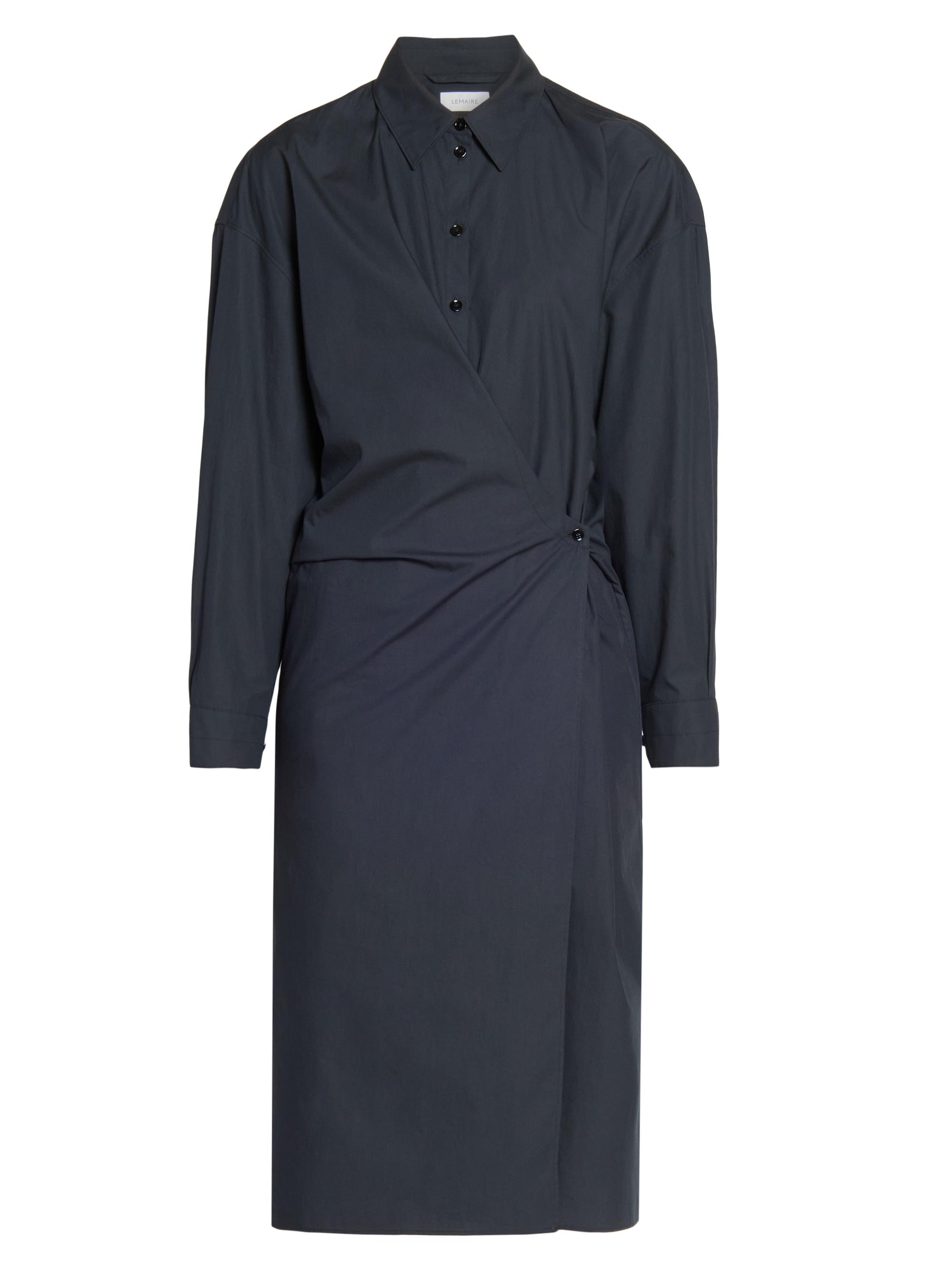 Lemaire Women's Twist Cotton Shirtdress - Jet Black
