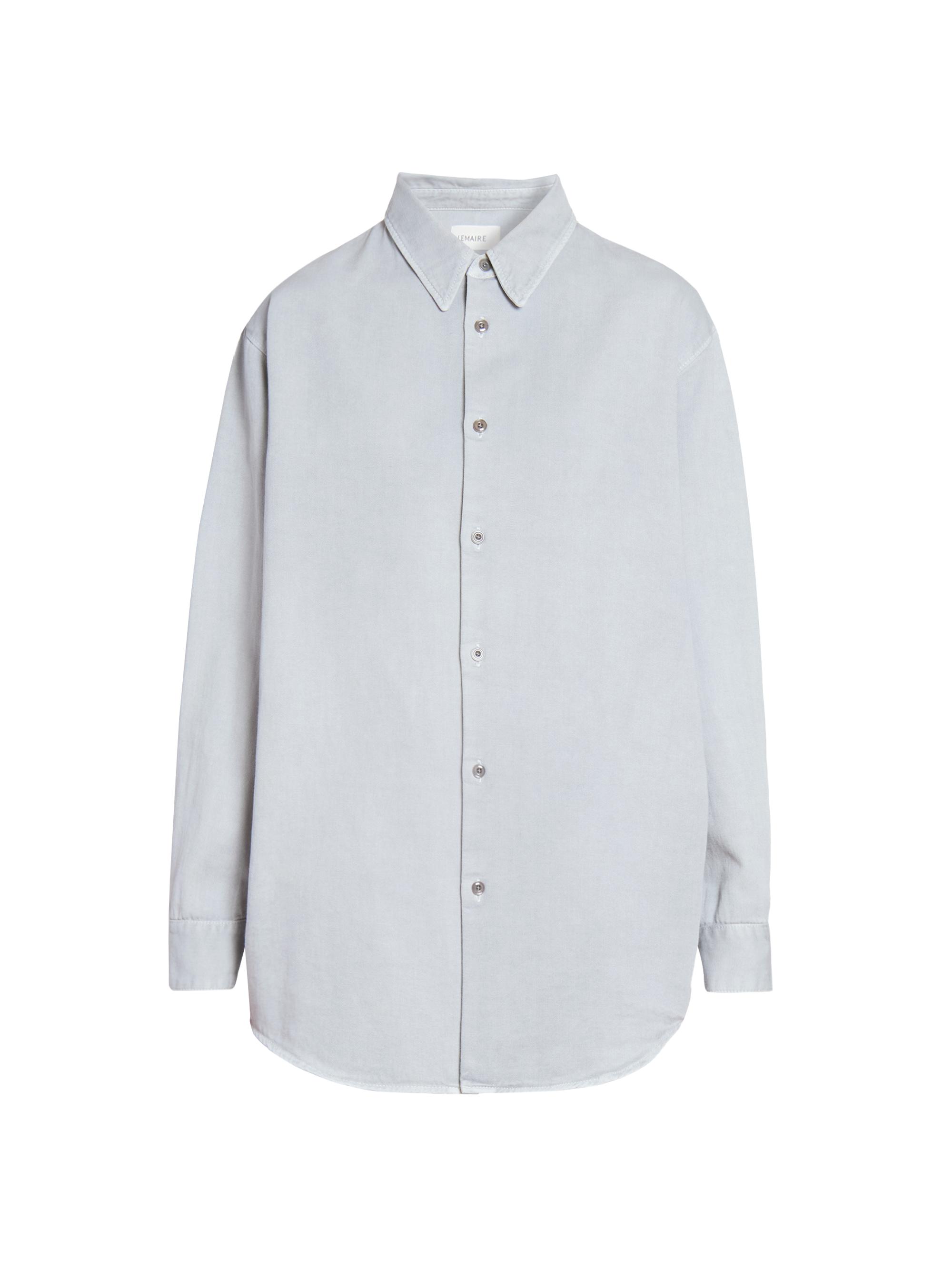 Lemaire Women's Relaxed Cotton Shirt - Snowy Blue Grey