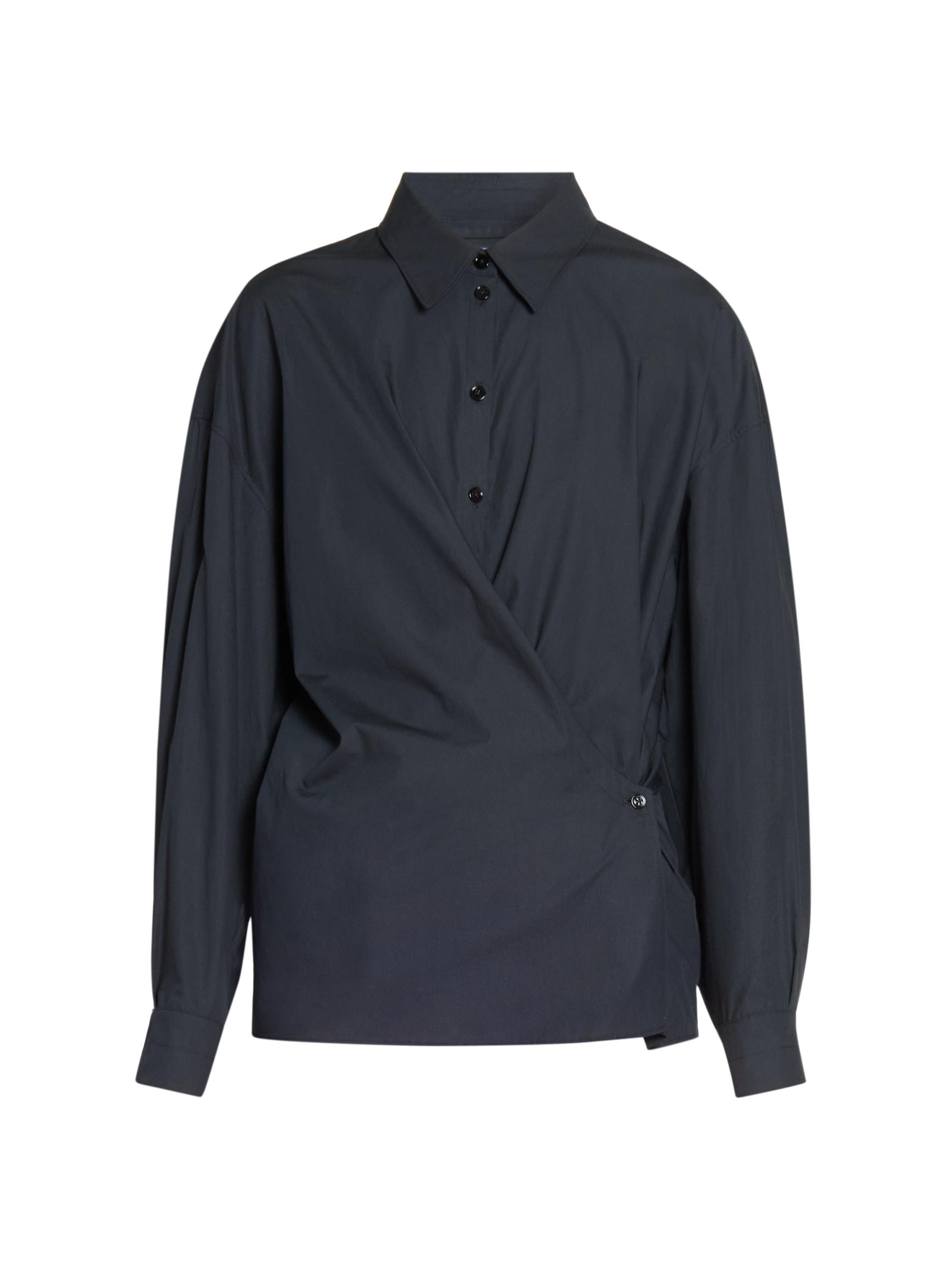Lemaire Women's Twisted Cotton Shirt - Jet Black