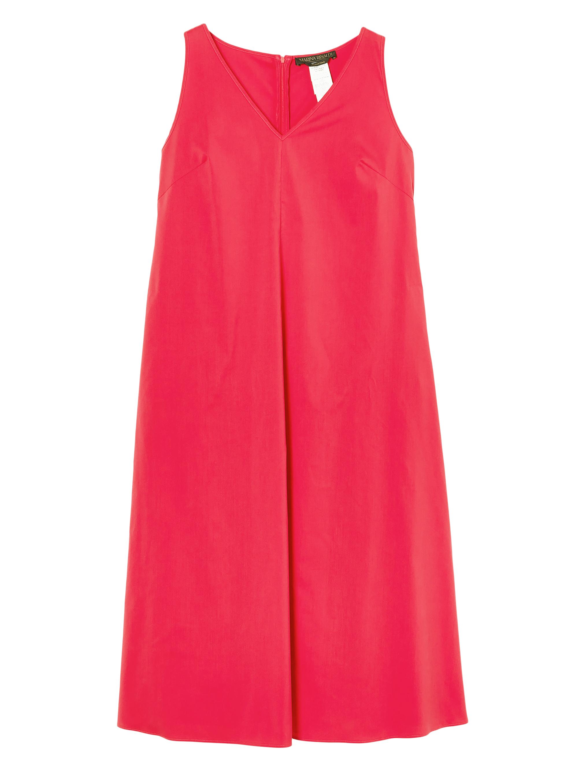 Marina Rinaldi Women's Plus Camera Stretch Cotton A-Line Dress - Pink Red